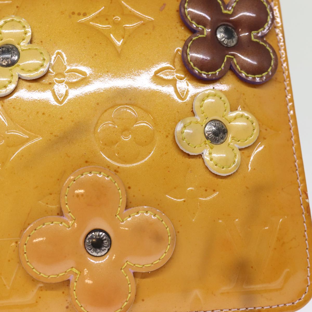 LOUIS VUITTON Monogram Vernis Flower Lexington Pouch Pink M92248 LV 75514