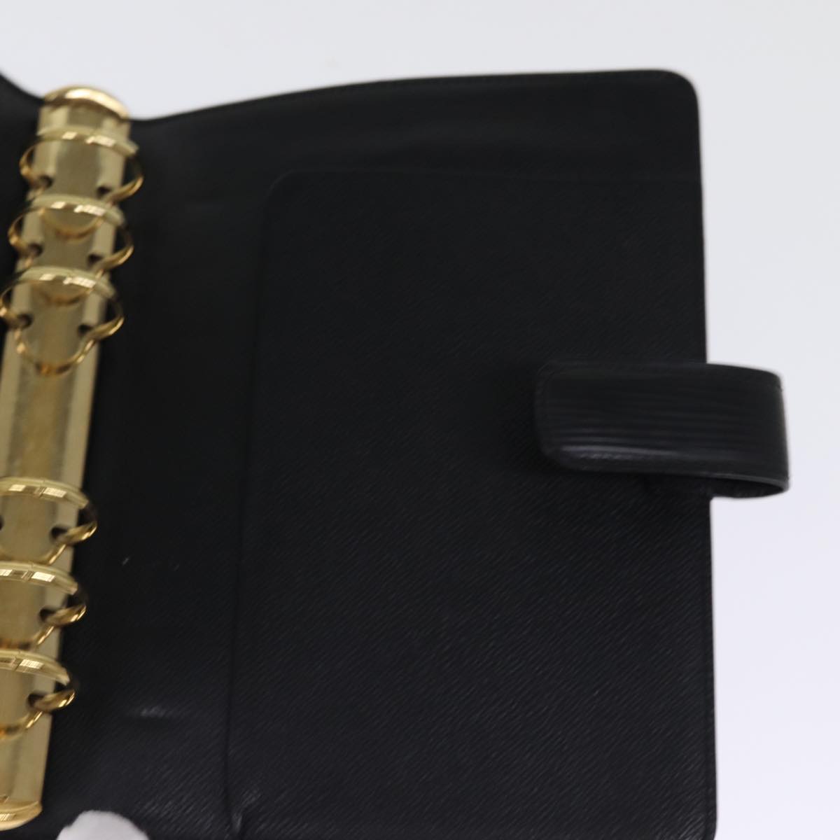 LOUIS VUITTON Epi Agenda MM Day Planner Cover Black R20042 LV 75520