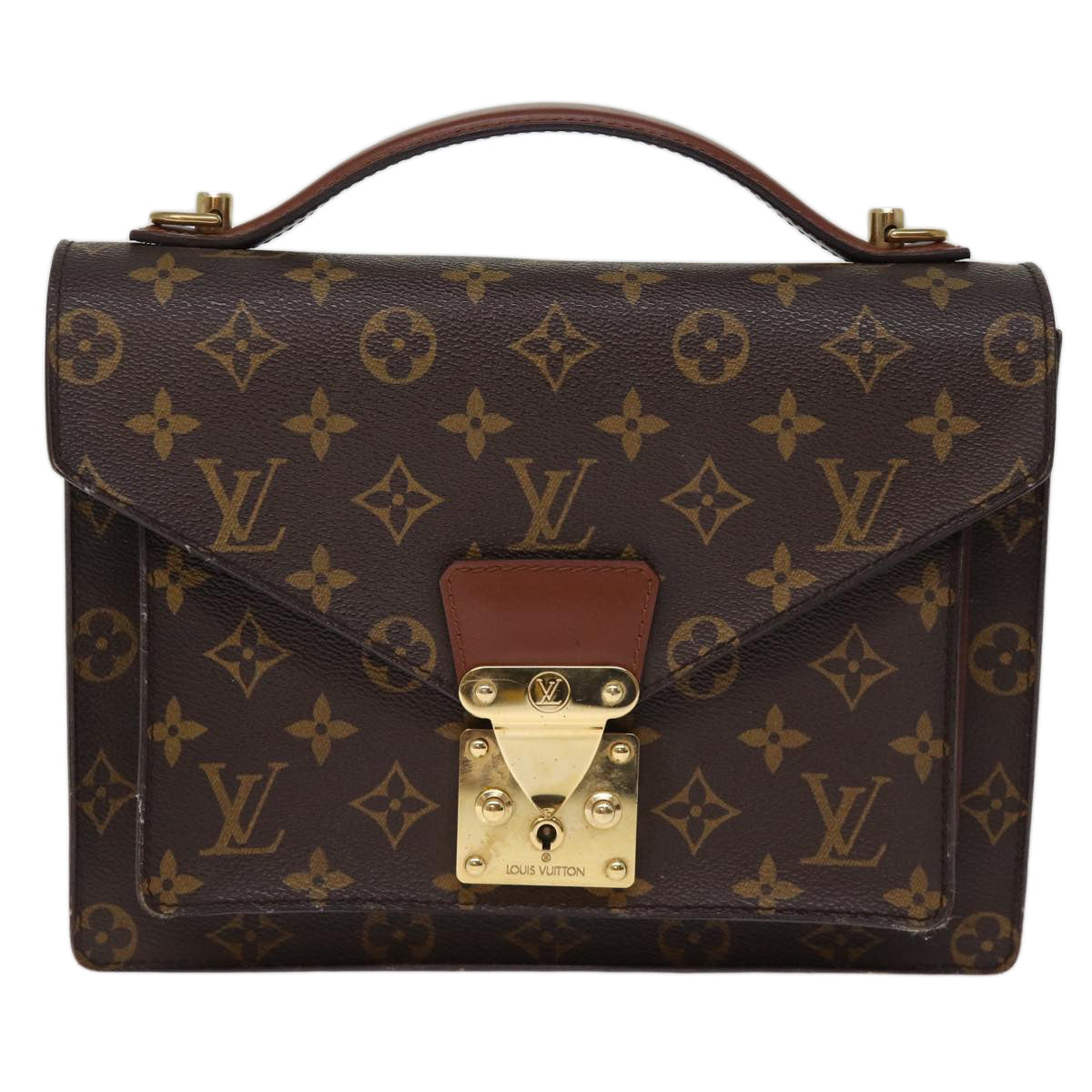 LOUIS VUITTON Monogram Monceau 28 Hand Bag 2way M51185 LV 75522