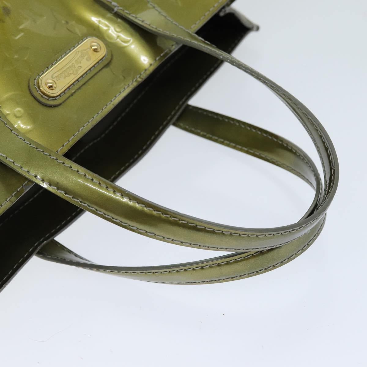 LOUIS VUITTON Monogram Vernis Wilshire PM Bag Gris Art Deco M91627 LV 75527