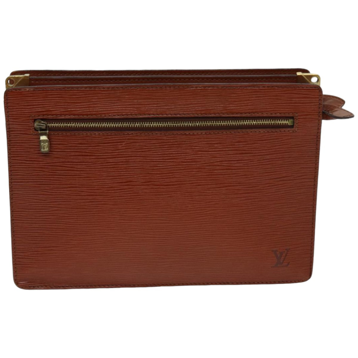 LOUIS VUITTON Epi Angian Clutch Bag Brown M52113 LV 75528
