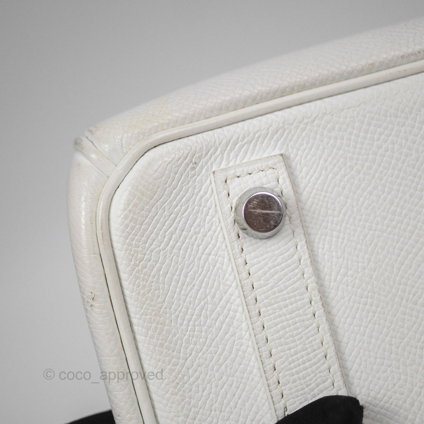 Hermès Birkin 30 Retourne White Epsom Palladium Hardware