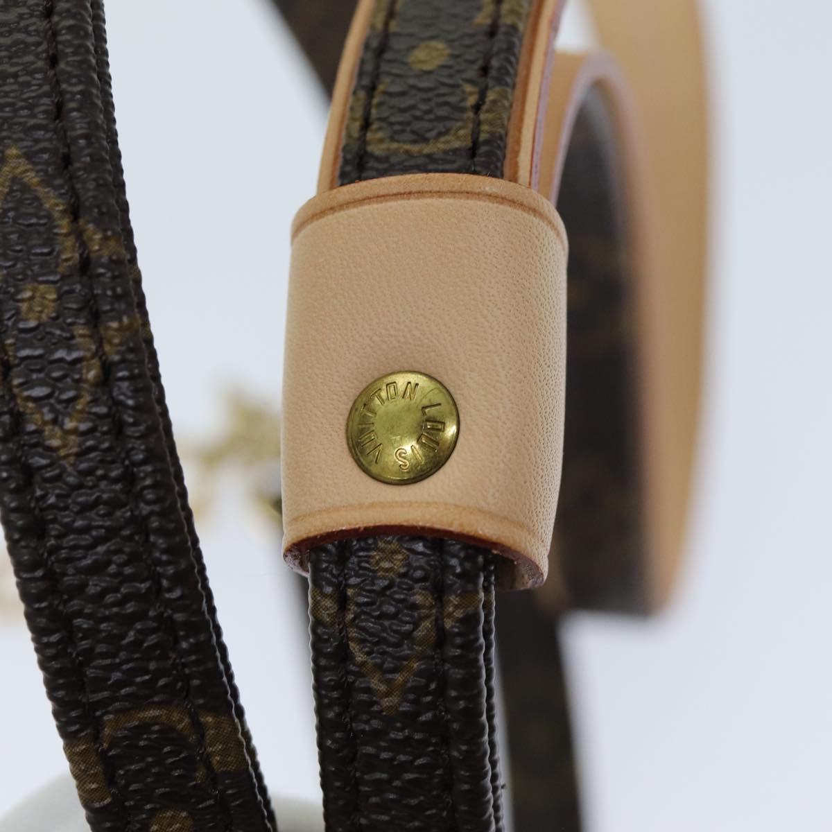 LOUIS VUITTON Monogram Less Baxter MM Dog Leash M58056 LV 75533