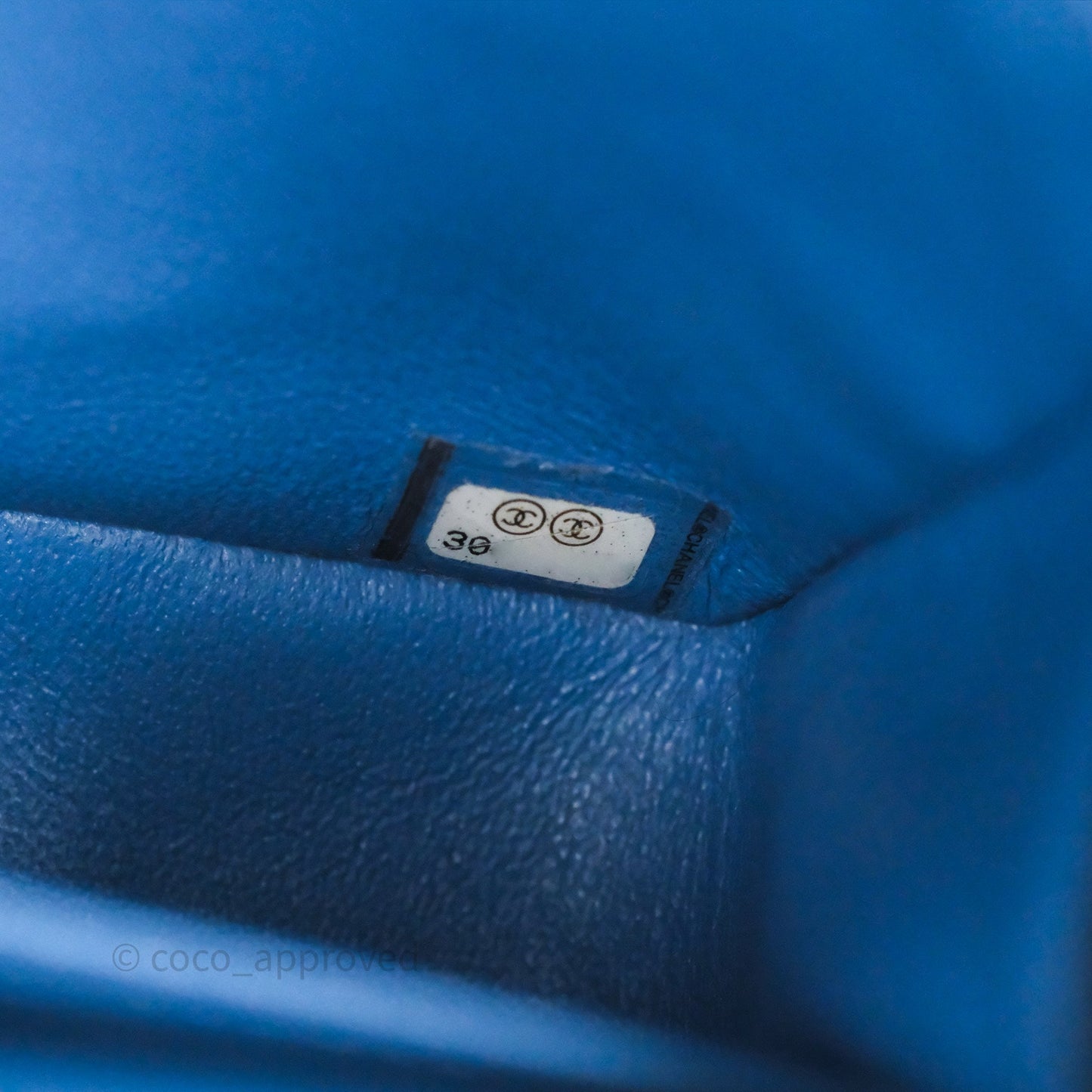 Chanel Small Classic Quilted Flap Blue Caviar Gold Hardware