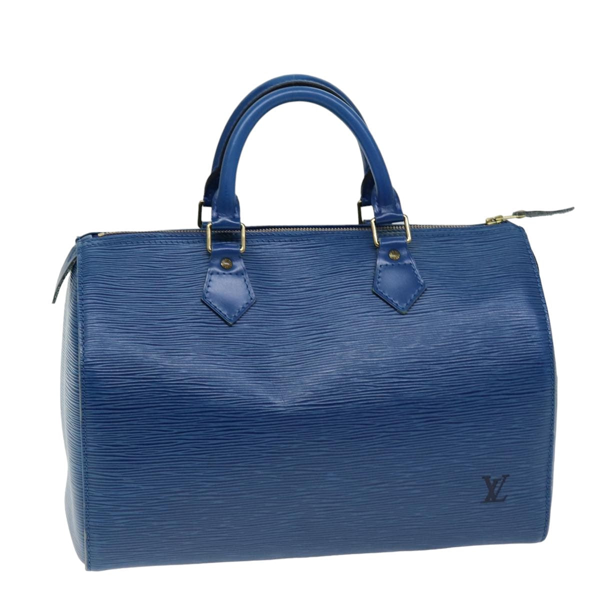LOUIS VUITTON Epi Speedy 30 Hand Bag Toledo Blue M43005 LV 75545