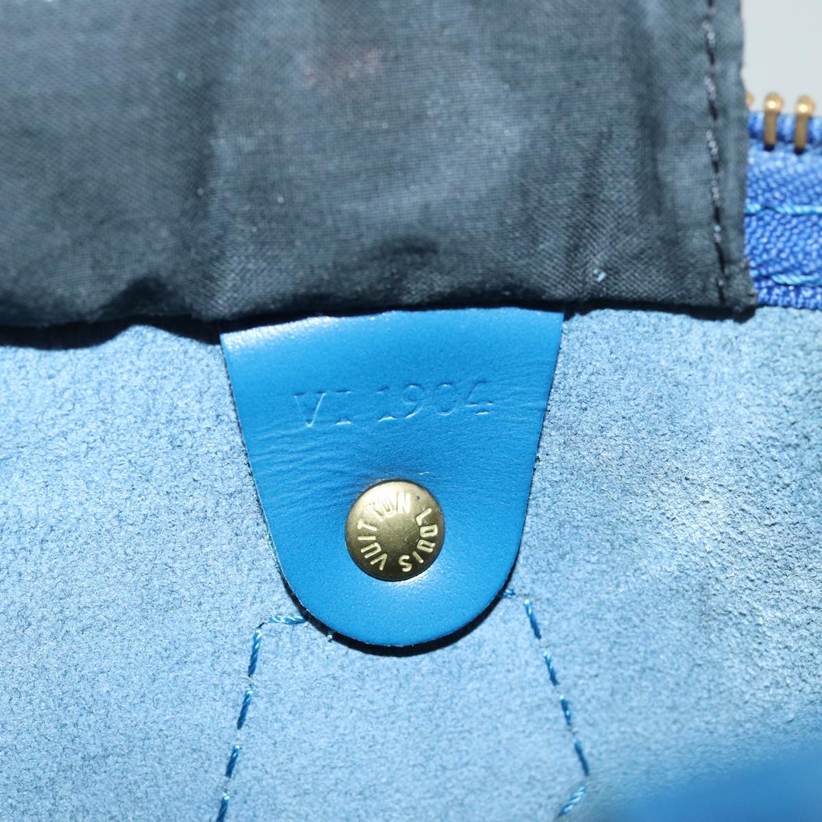 LOUIS VUITTON Epi Speedy 30 Hand Bag Toledo Blue M43005 LV 75545