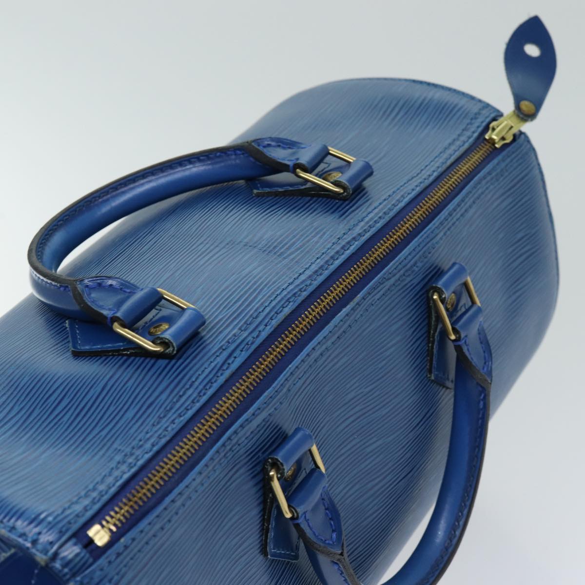 LOUIS VUITTON Epi Speedy 30 Hand Bag Toledo Blue M43005 LV 75545