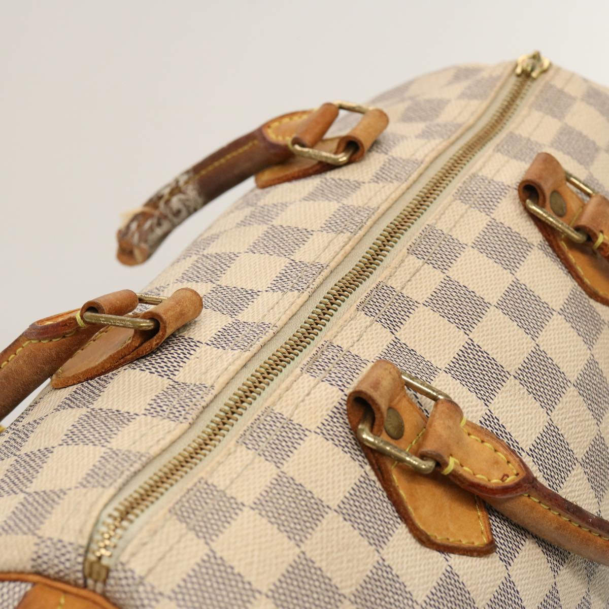 LOUIS VUITTON Damier Azur Speedy 30 Hand Bag N41533 LV 75554
