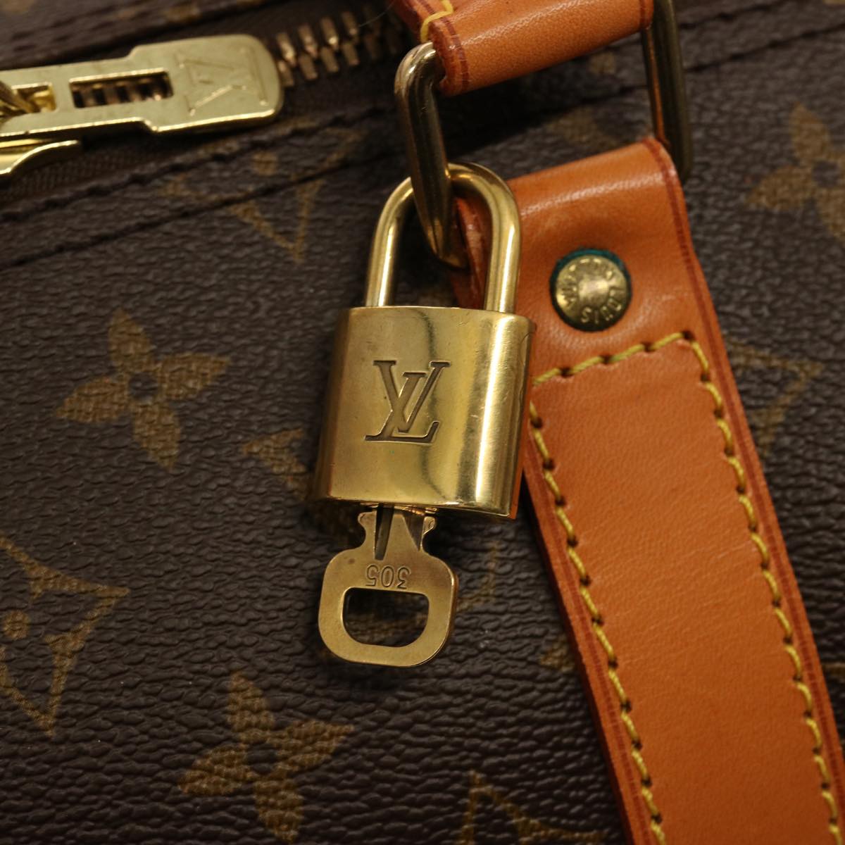 LOUIS VUITTON Monogram Keepall 50 Boston Bag M41426 LV 75559