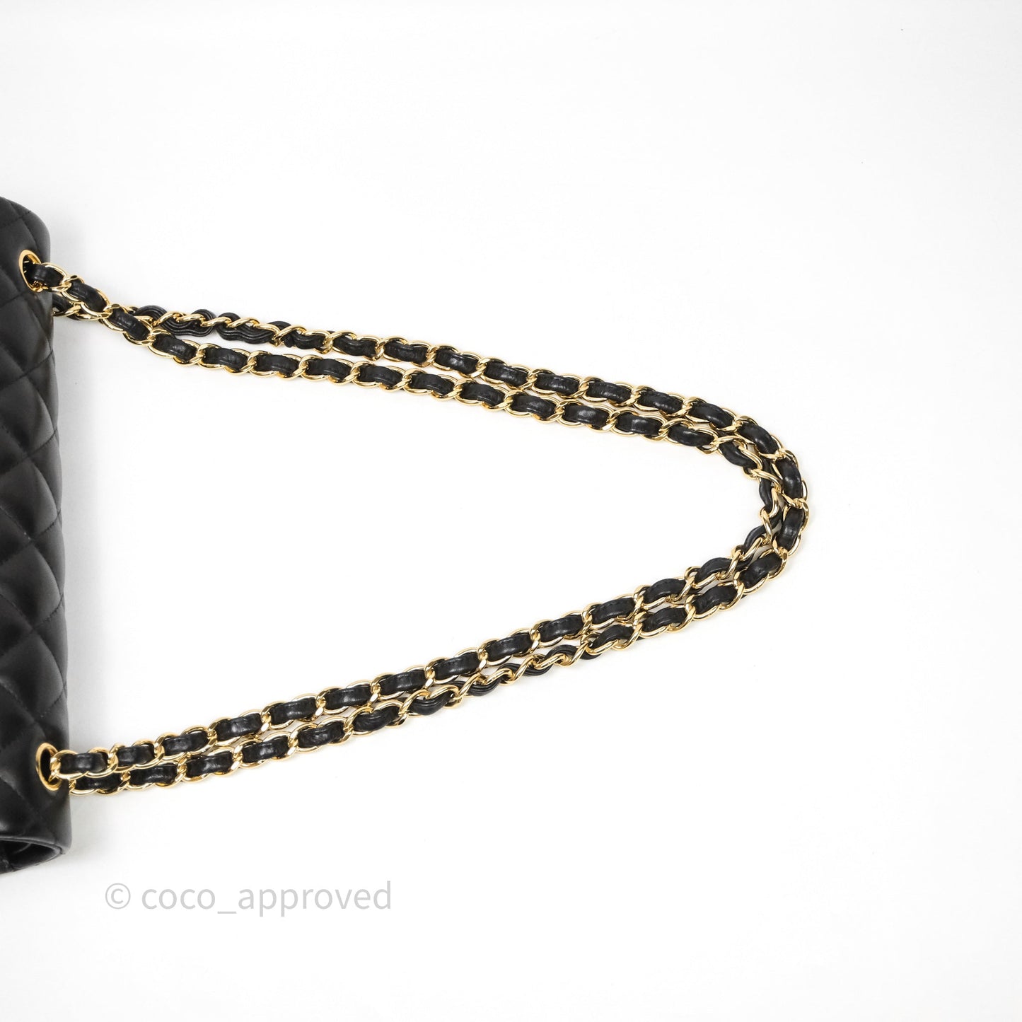 Chanel Jumbo Double Flap Quilted Black Lambskin Gold Hardware⁣⁣