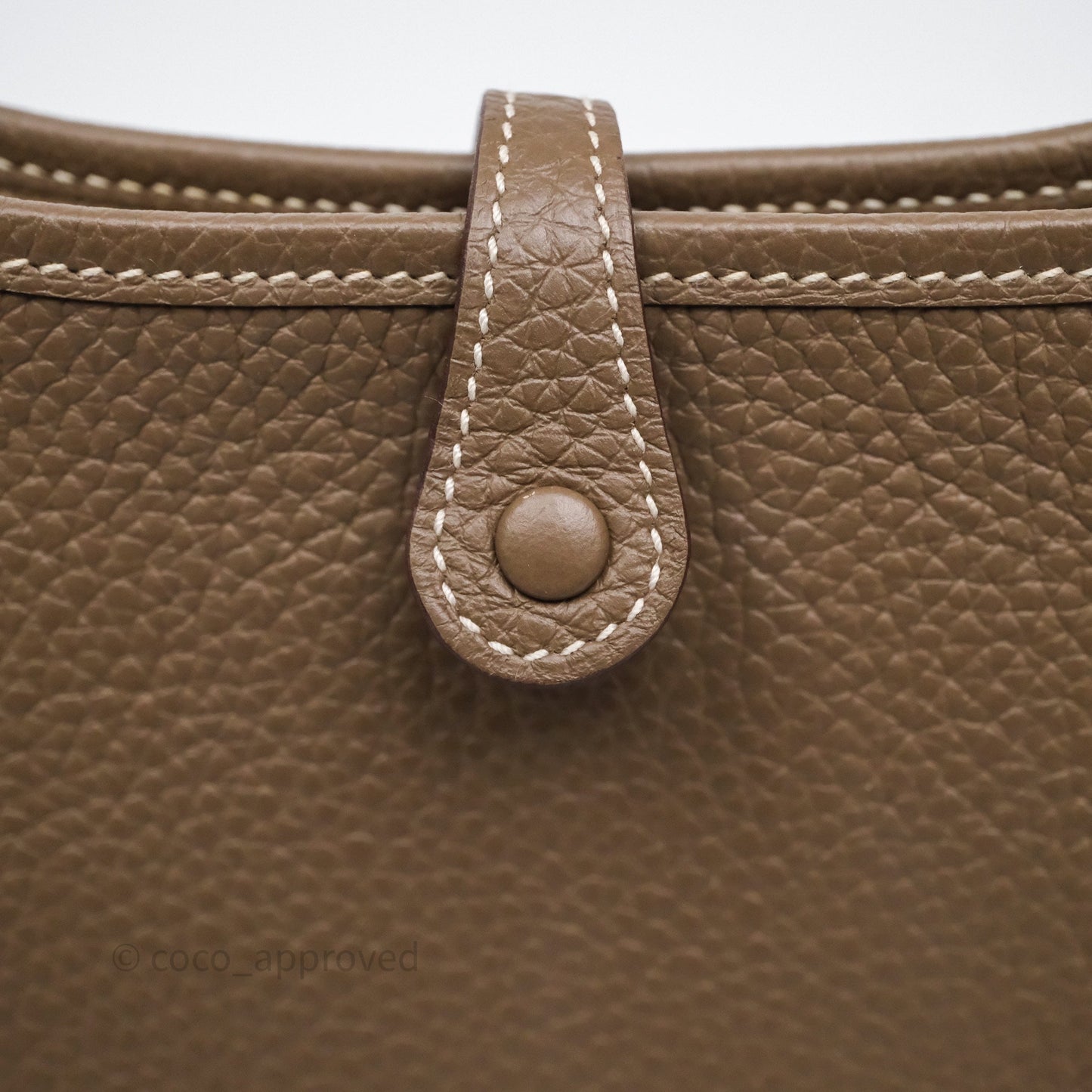 Hermès Mini Evelyne 16 Etoupe Clemence Palladium Hardware