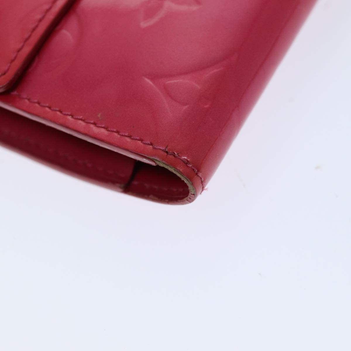LOUIS VUITTON Vernis Porte Tresol International Wallet Pink M91246 LV 75577