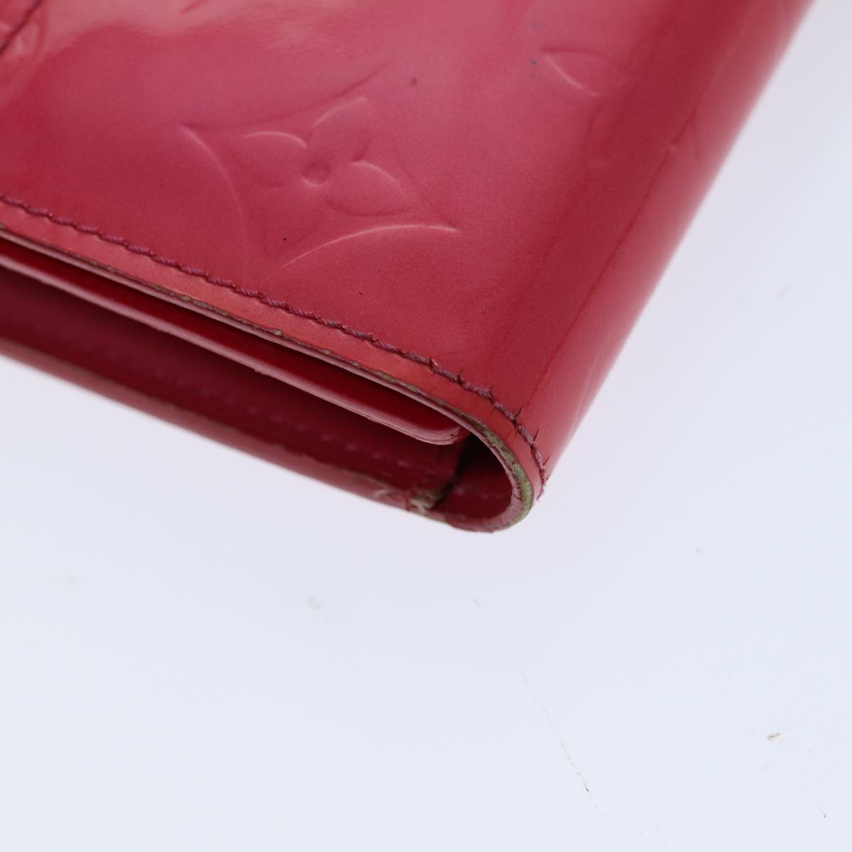 LOUIS VUITTON Vernis Porte Tresol International Wallet Pink M91246 LV 75577