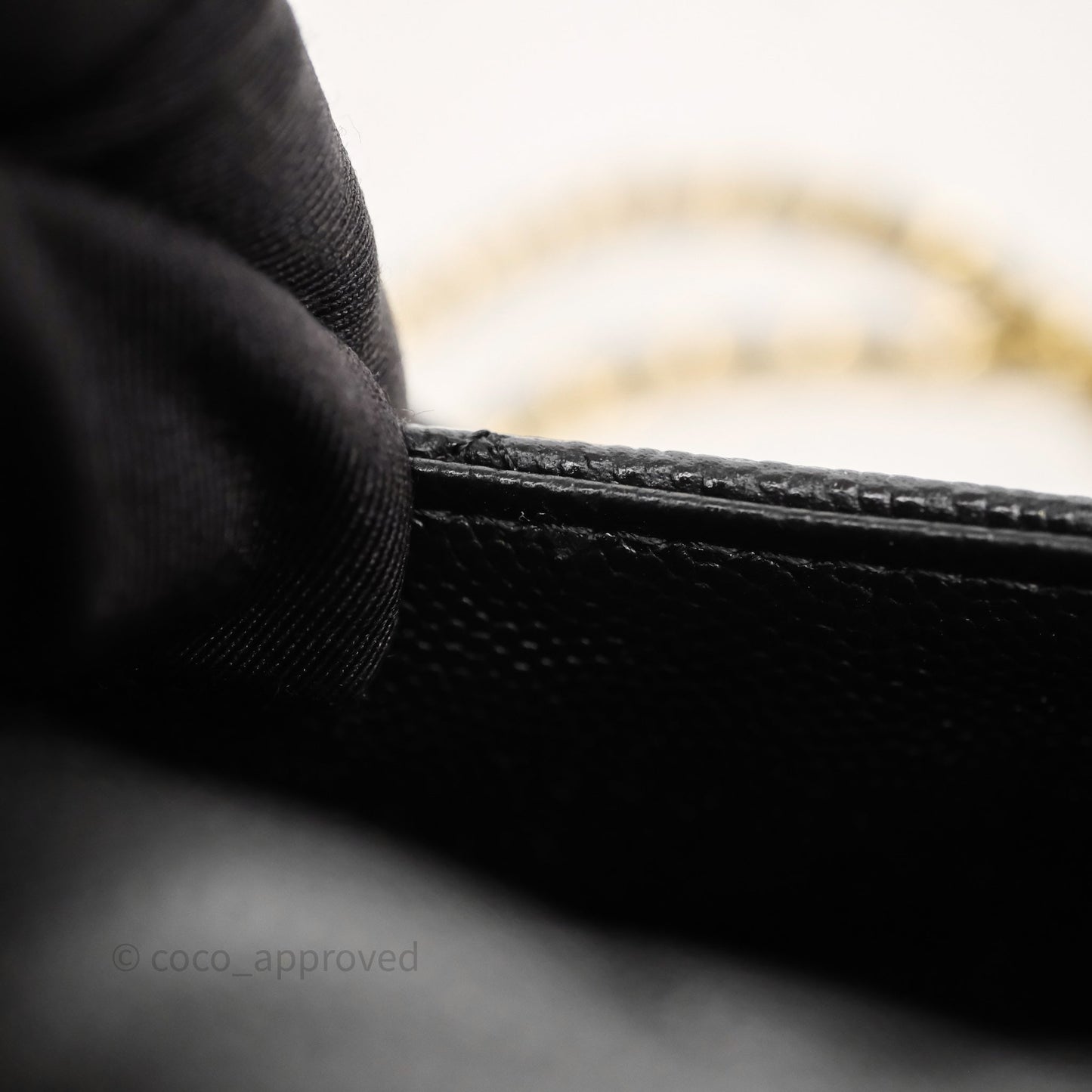 Chanel Clutch on Chain Black Caviar Gold Hardware 25A