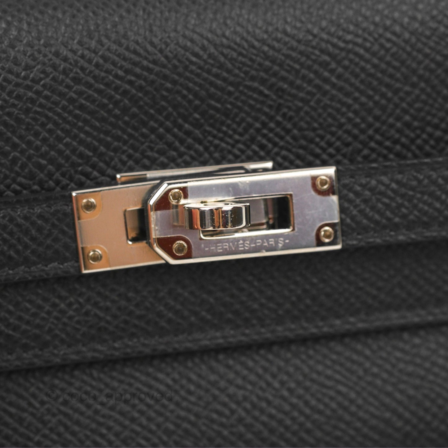 Hermès Small Kelly Wallet Black Epsom Palladium Hardware