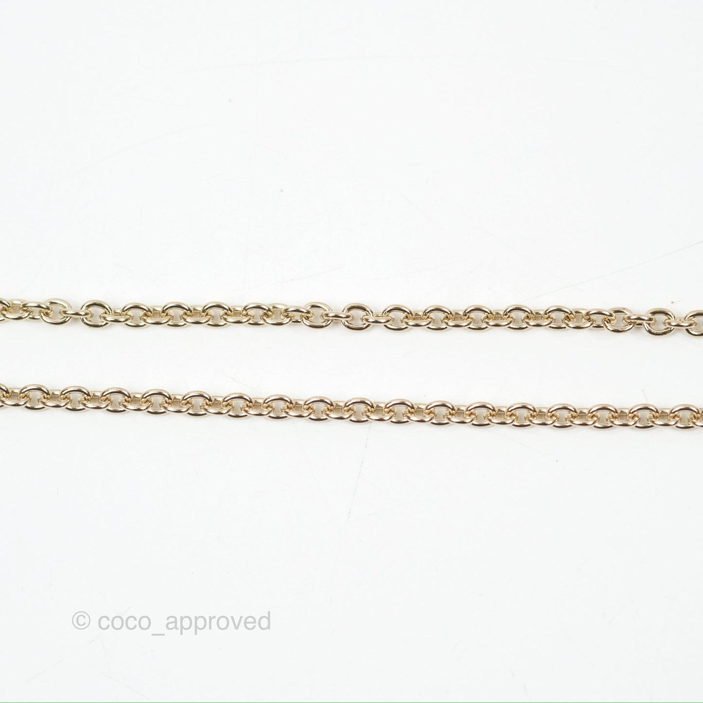 Chanel Crystal CC No.5 Pearl Necklace Gold Tone 21S