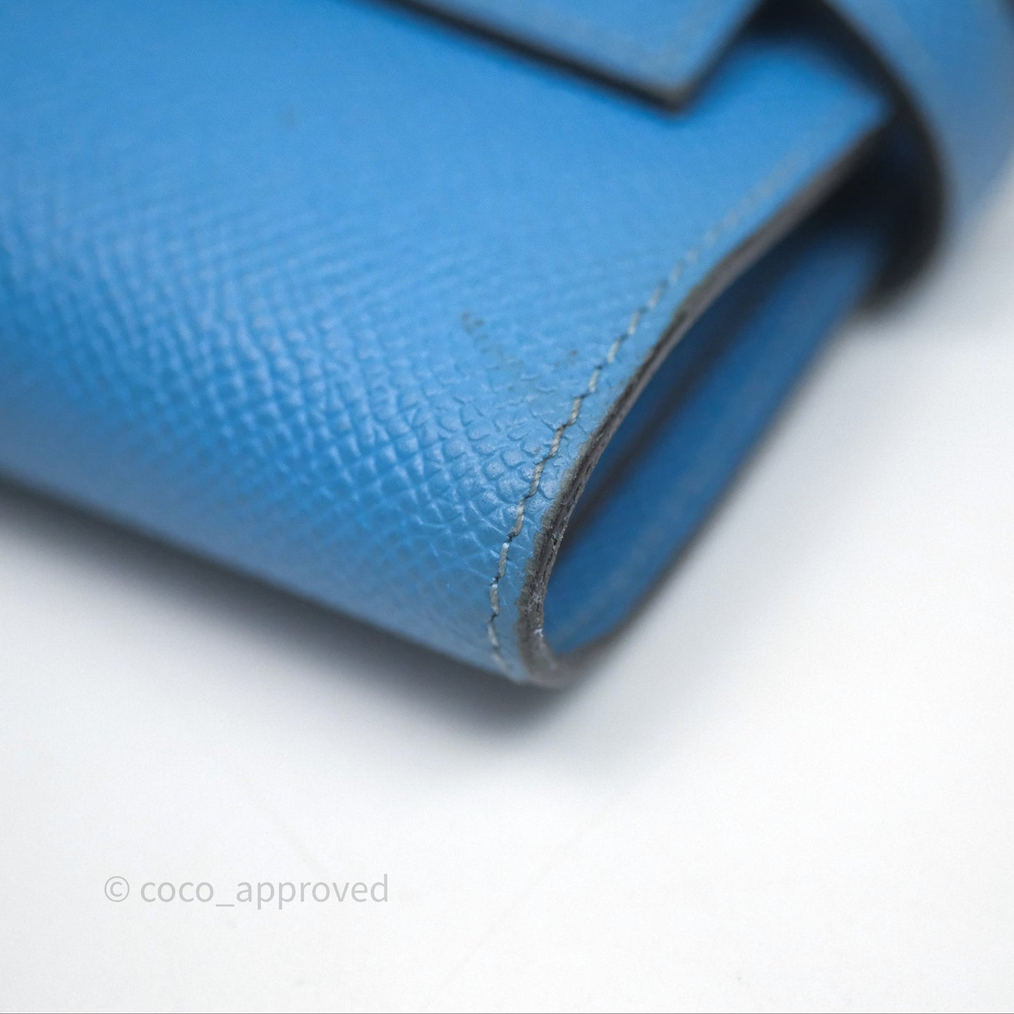 Hermès Kelly Depliant Wallet Blue Epsom Gold Hardware