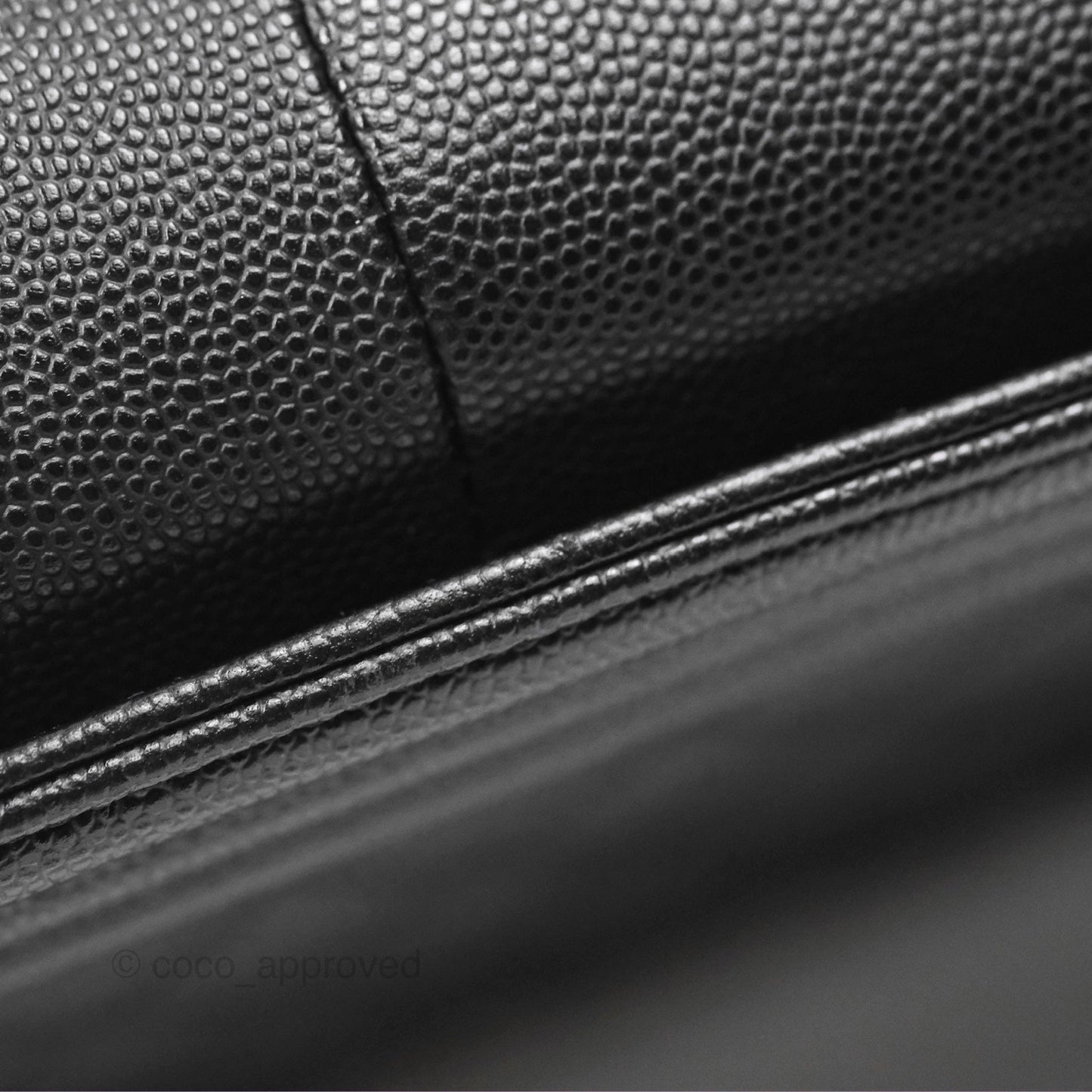 Chanel Quilted Medium Boy Black Caviar Ruthenium Hardware