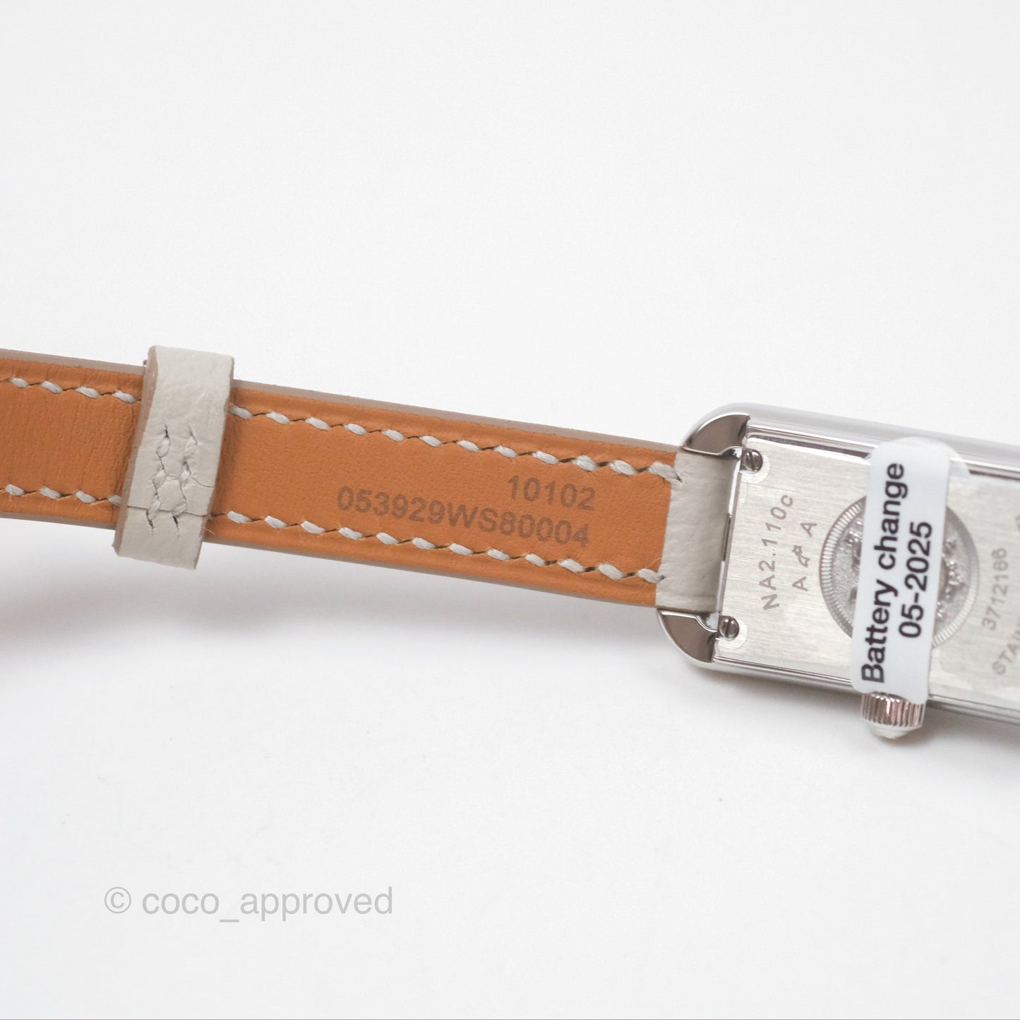 Hermès Nantucket Watch PM Gris Perle Epsom Palladium Hardware