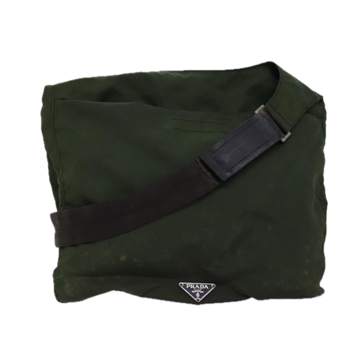 Luxury PradaShoulder Bag Nylon Khaki 75614