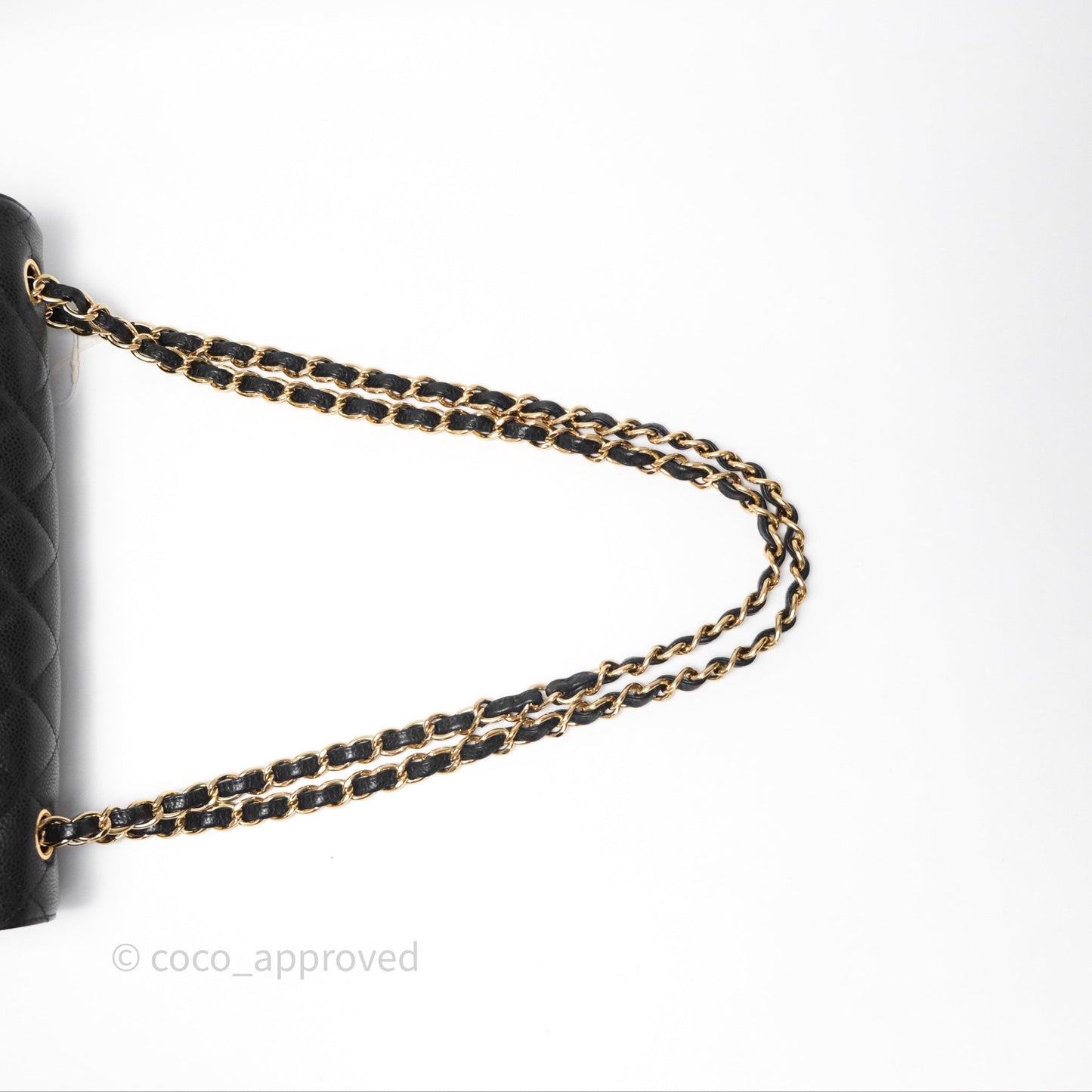 Chanel Jumbo Double Flap Black Caviar Gold Hardware⁣⁣