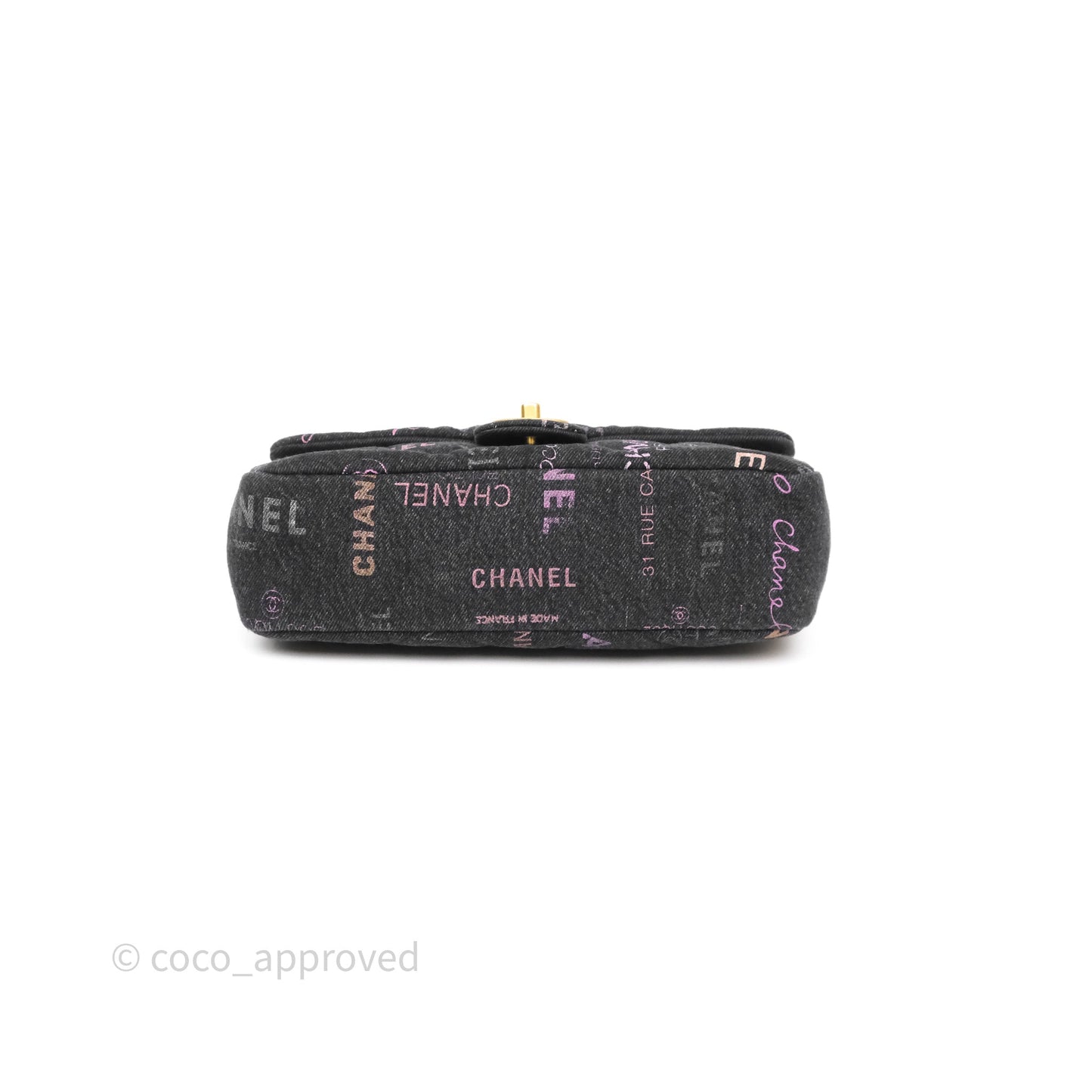 Chanel Large Denim Mood Flap Quilted Black Multicolor