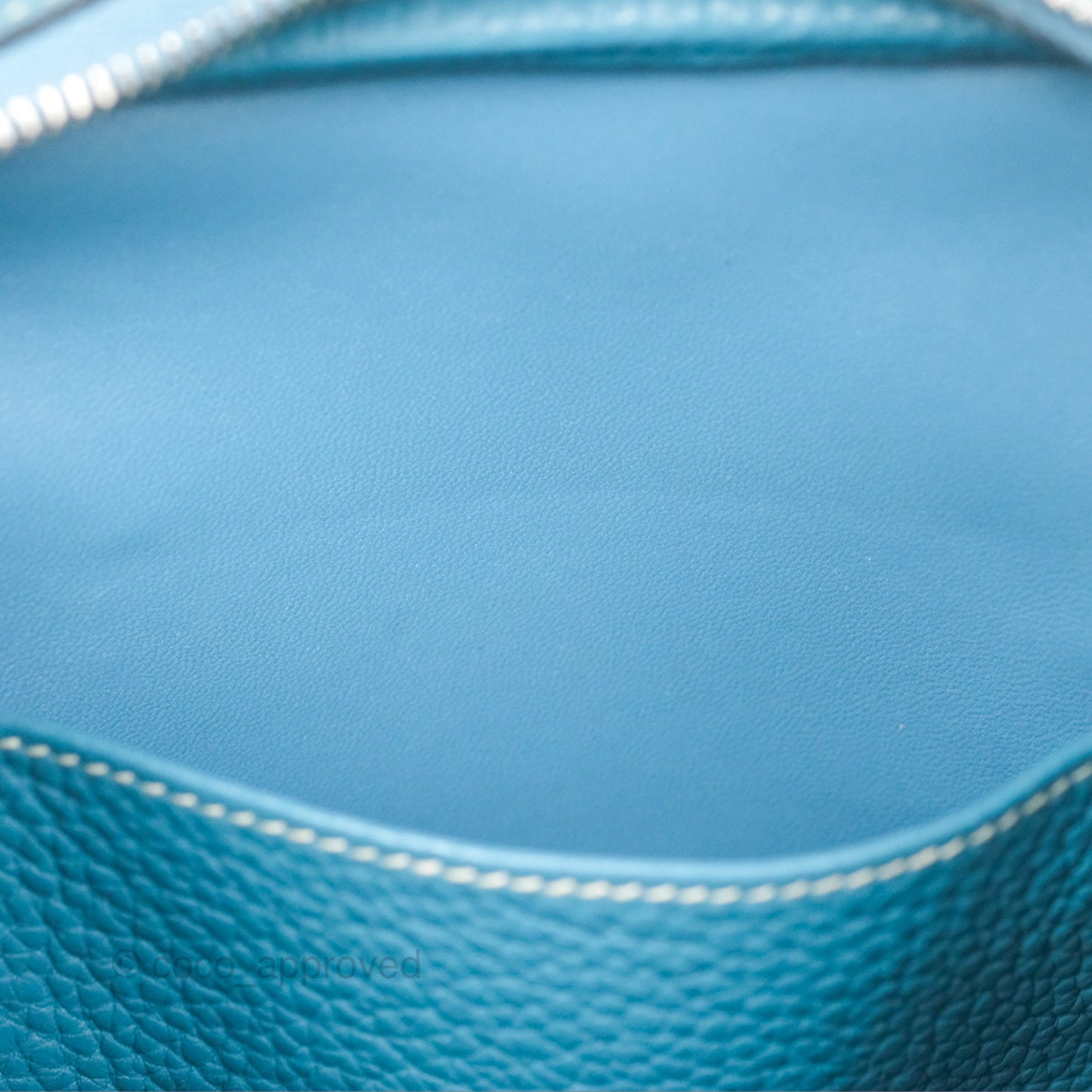 Hermès Lindy 34 Blue Jean Clemence Palladium Hardware