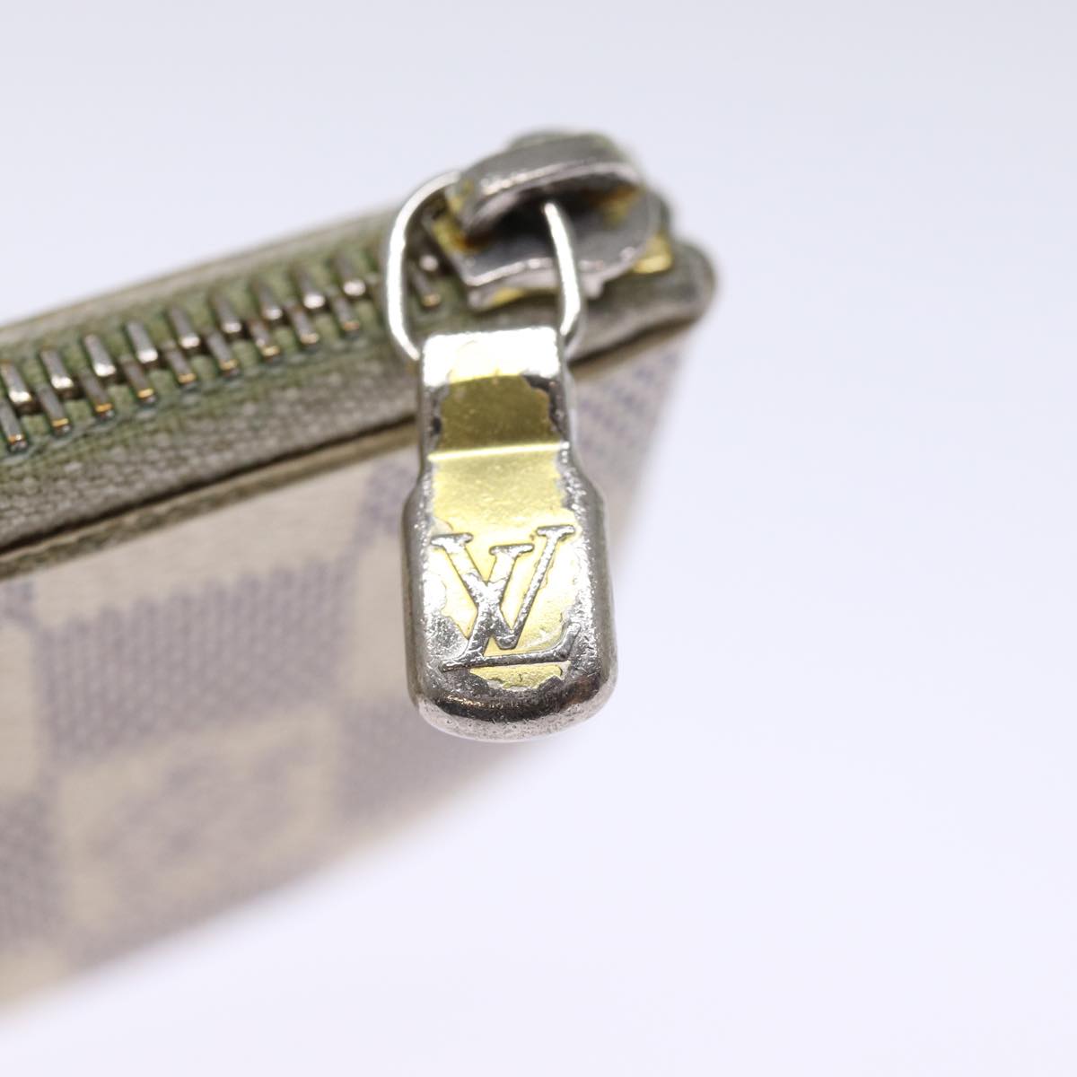 LOUIS VUITTON Damier Azur Pochette Cles Coin Purse N62659 LV 75660