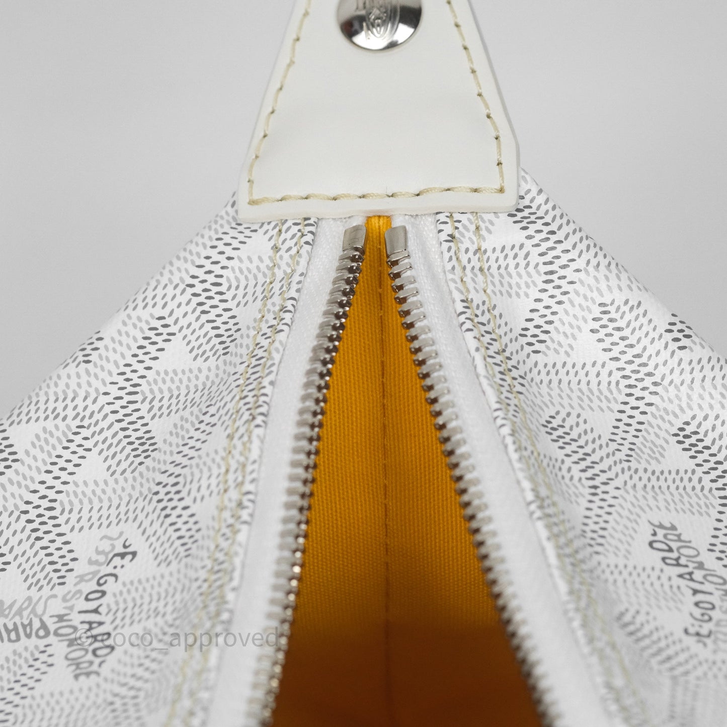 Goyard Bowling 25 Toiletry Bag White Goyardine Canvas