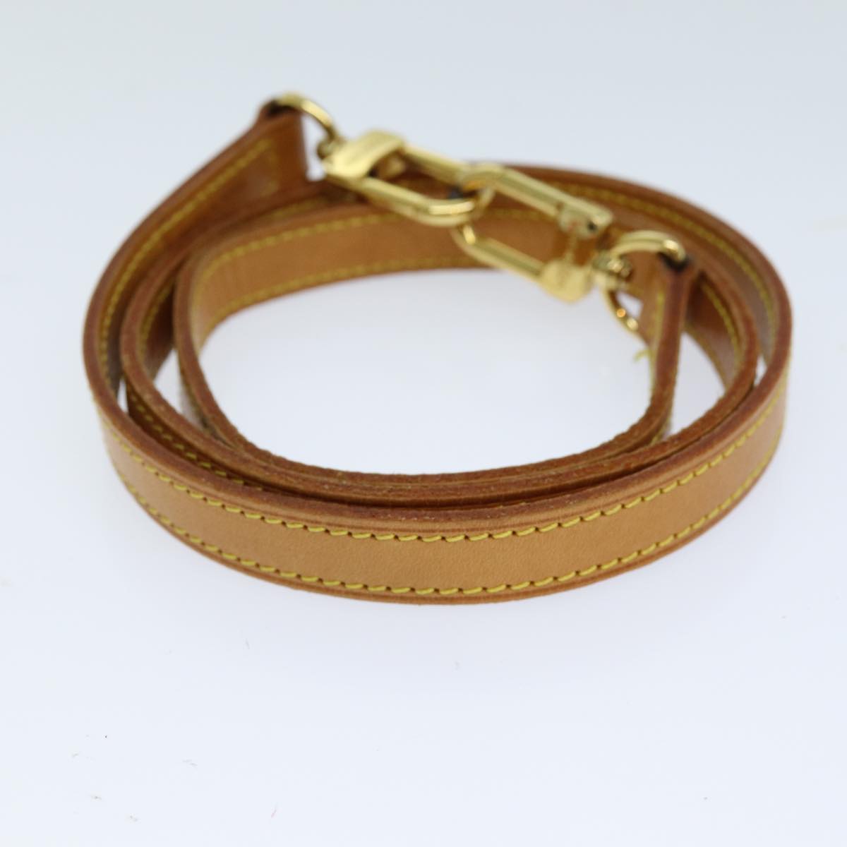 LOUIS VUITTON Shoulder Strap Leather 36.2"" Beige LV 75683