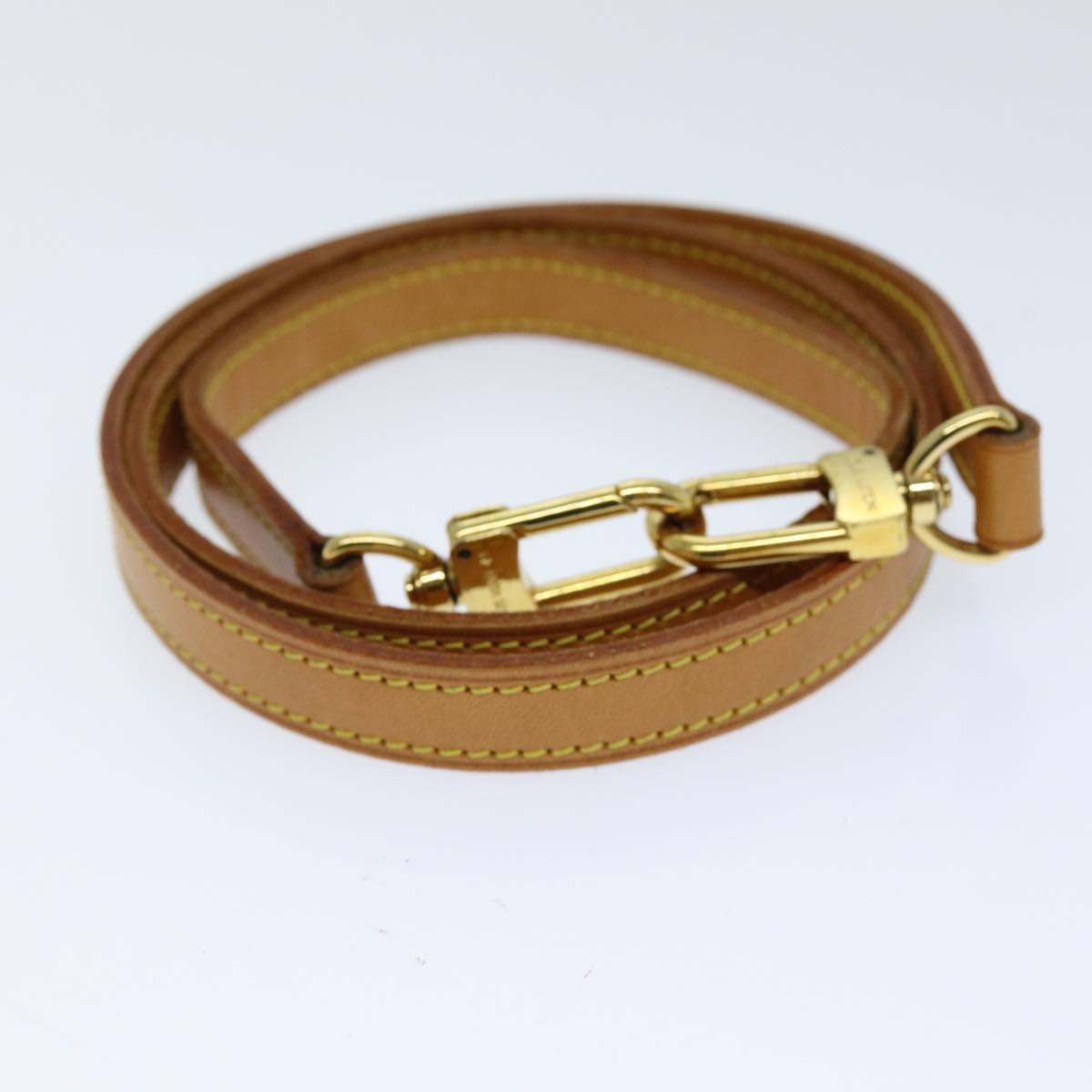 LOUIS VUITTON Shoulder Strap Leather 36.2"" Beige LV 75683
