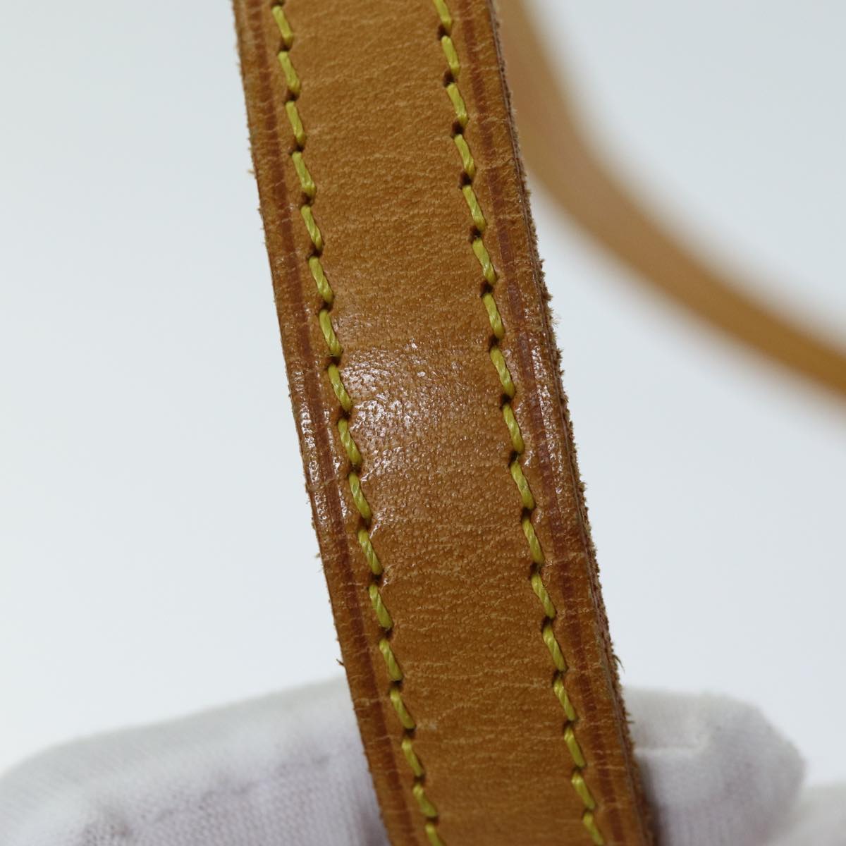 LOUIS VUITTON Shoulder Strap Leather 36.2"" Beige LV 75683