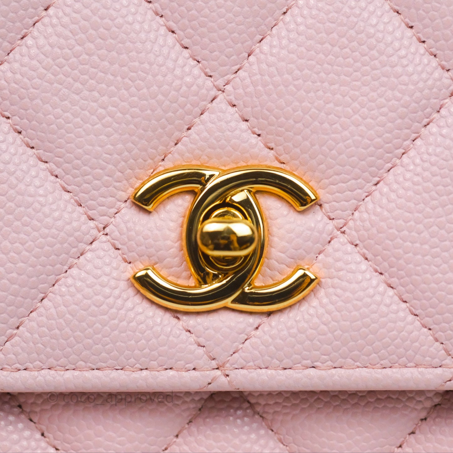 Chanel Clutch with Chain Caviar Pink Gold Hardware