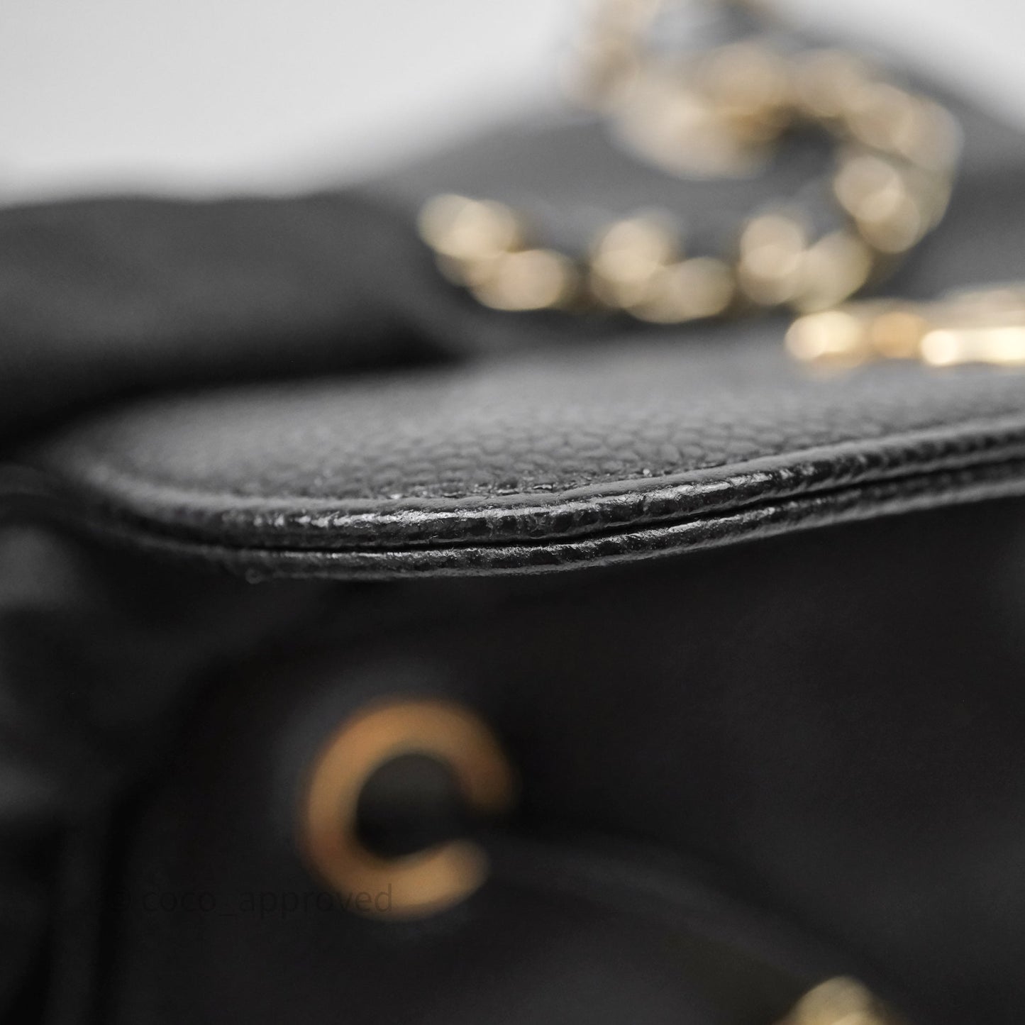 Chanel Quilted Mini Business Affinity Backpack Black Caviar Gold Hardware
