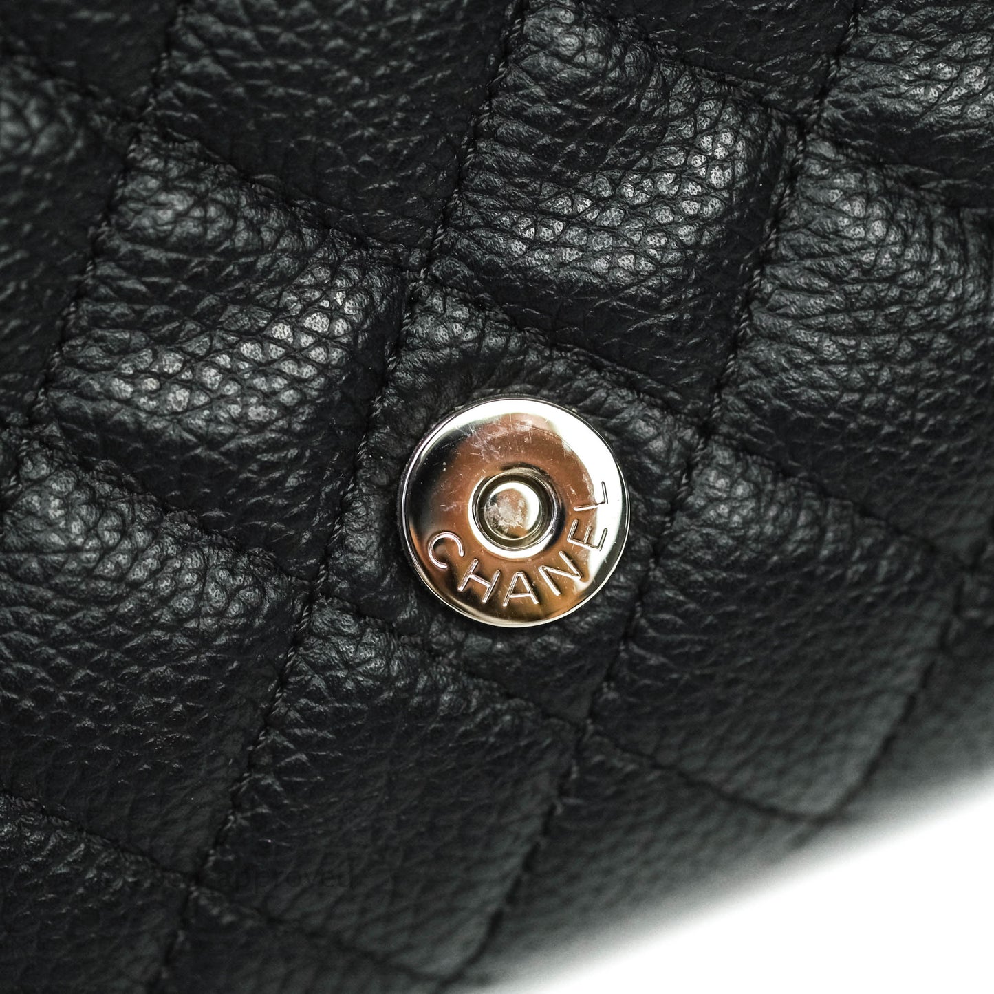 Chanel Reissue Quilted Caviar Belt Bag Black Silver Hardware