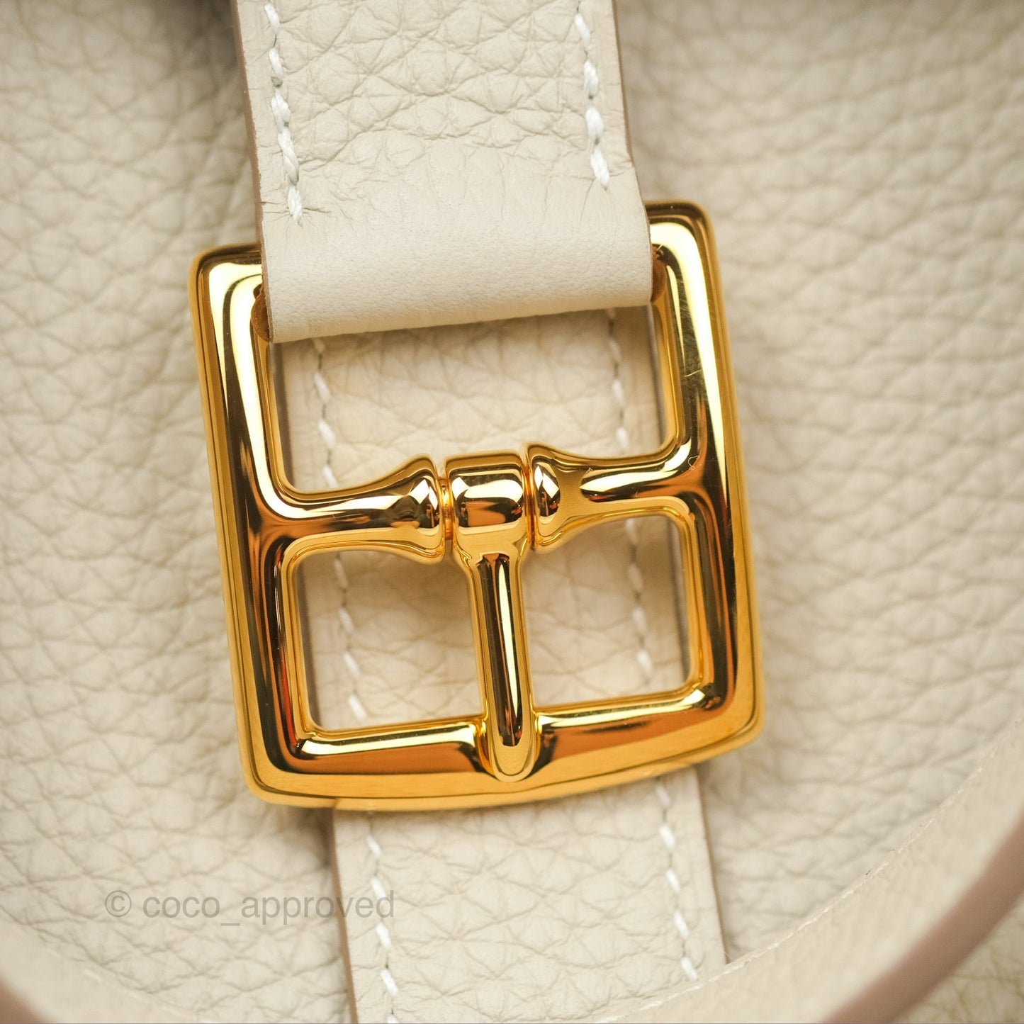 Hermès Halzan 31 Beton Clemence Gold Hardware