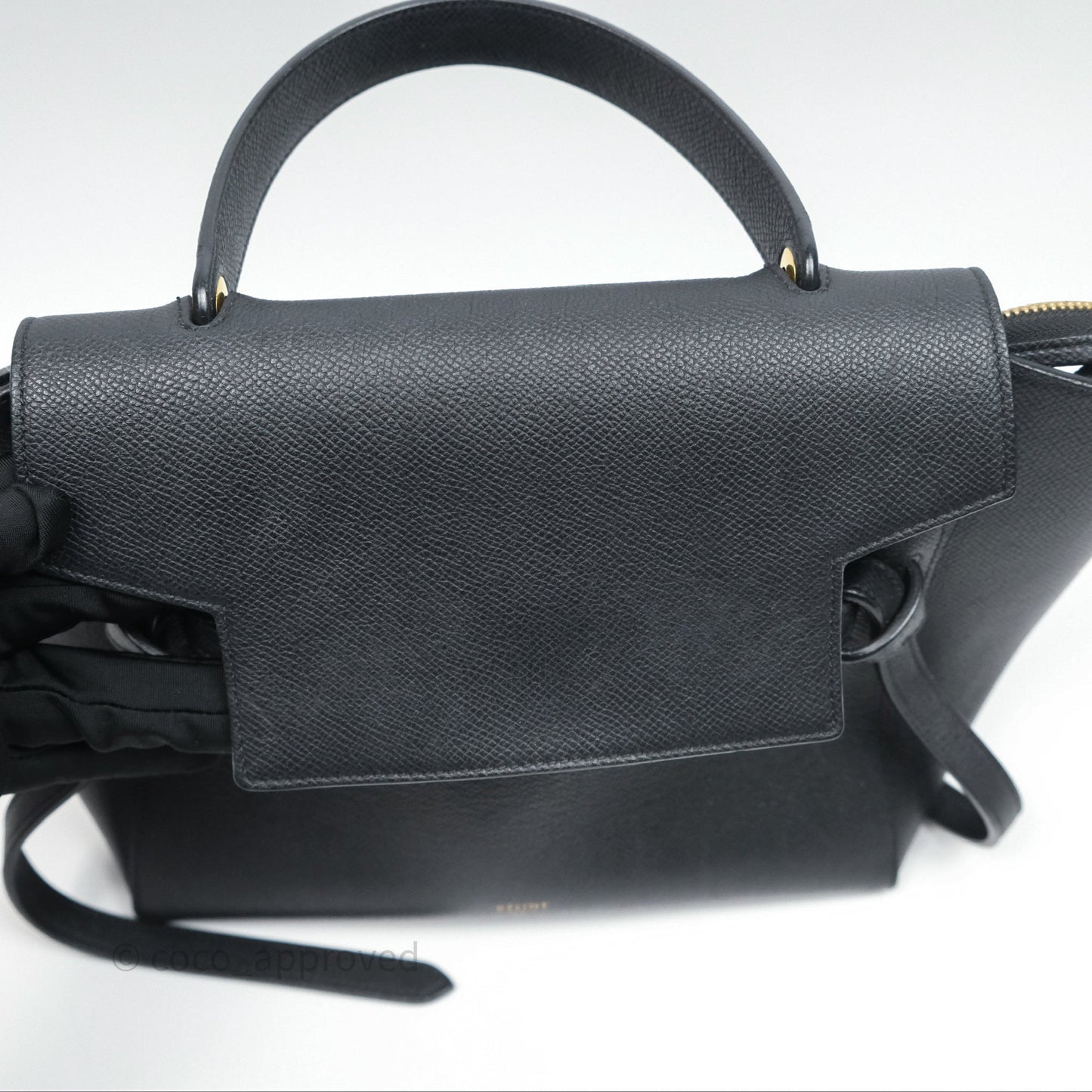 Celine Micro Belt Bag Black Grained Calfskin Gold Hardware
