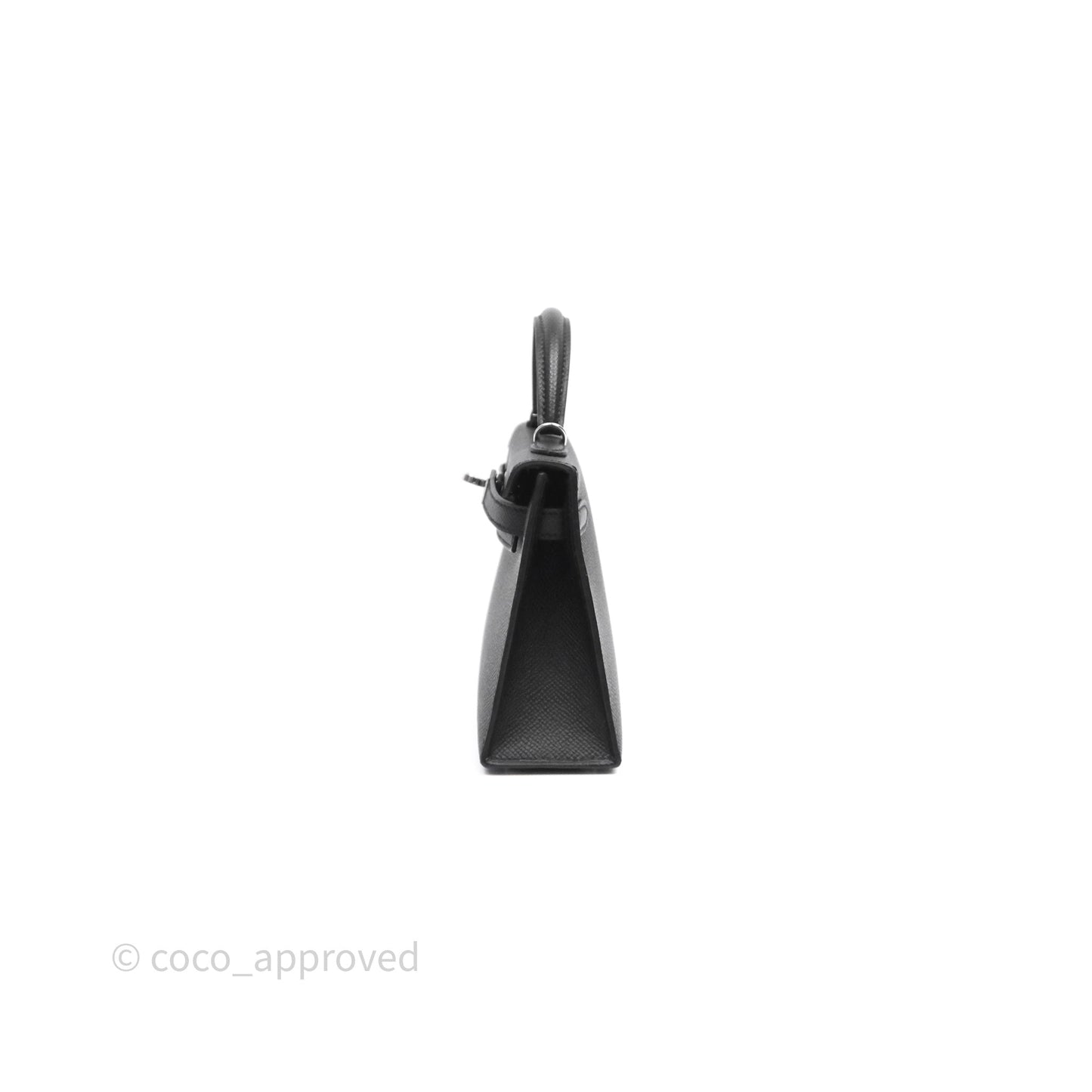 Hermès Mini Kelly Black Noir 89 Epsom Palladium Hardware