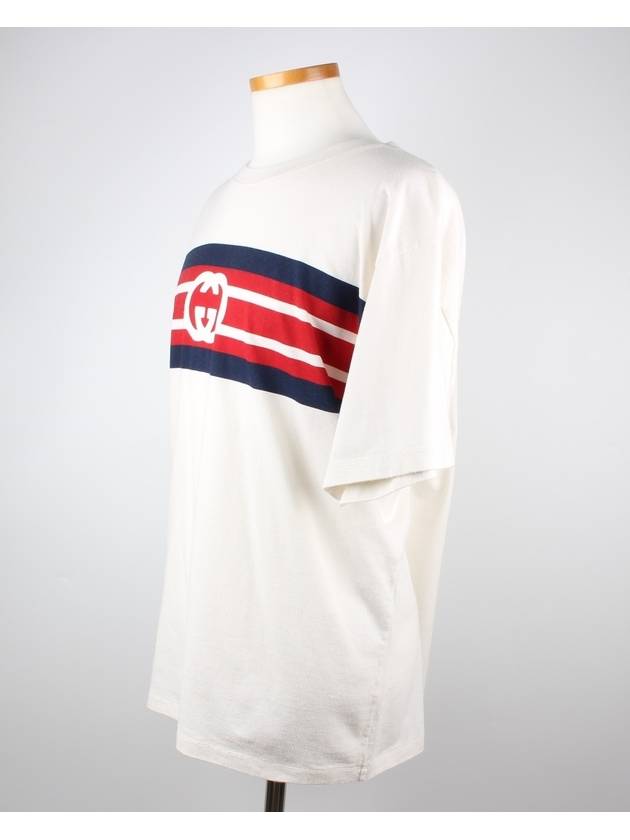Luxury Gucci Trending 2025 GG Logo Stripe T Shirt S