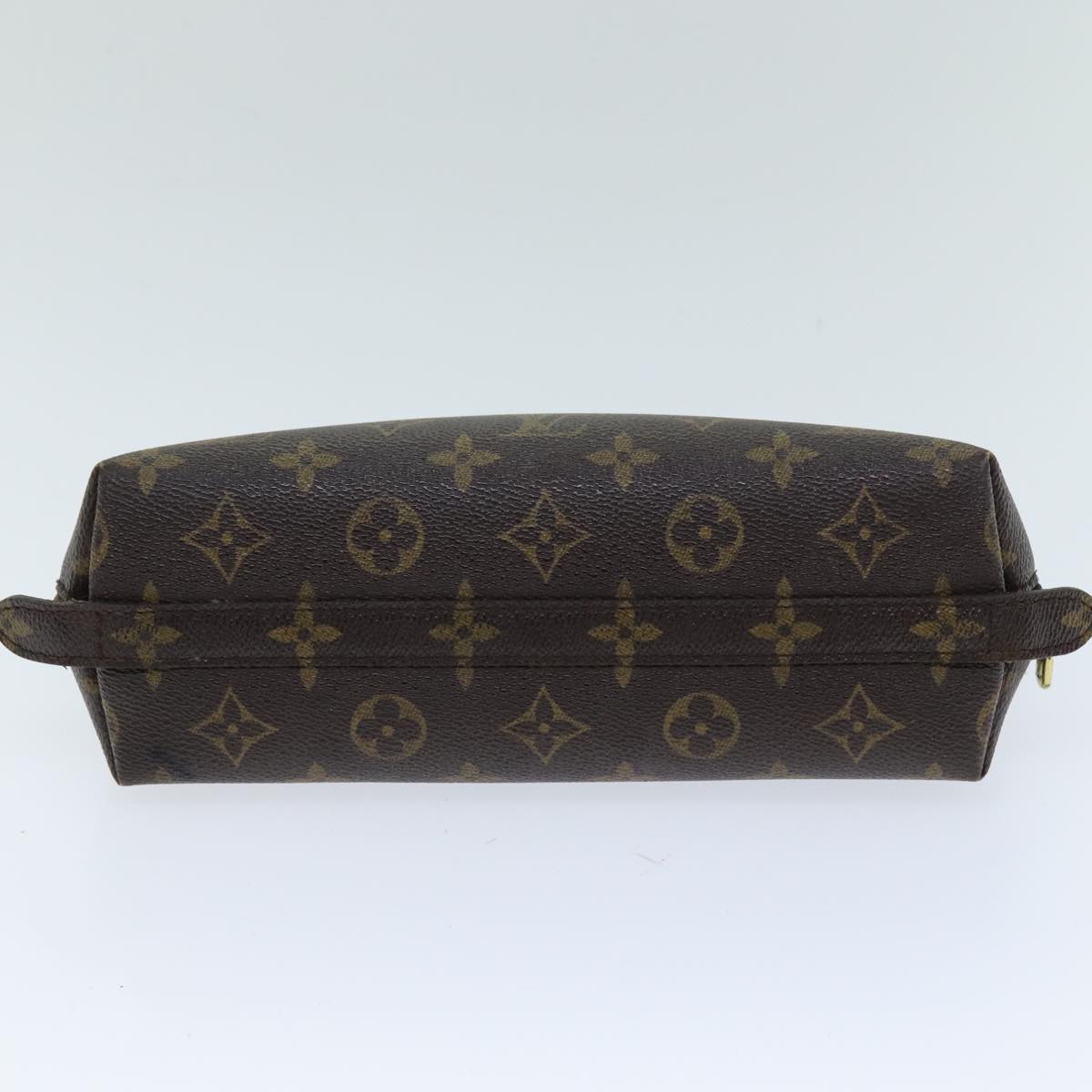 LOUIS VUITTON Monogram Trousse Demi Ronde Cosmetic Pouch M47520 LV 75708