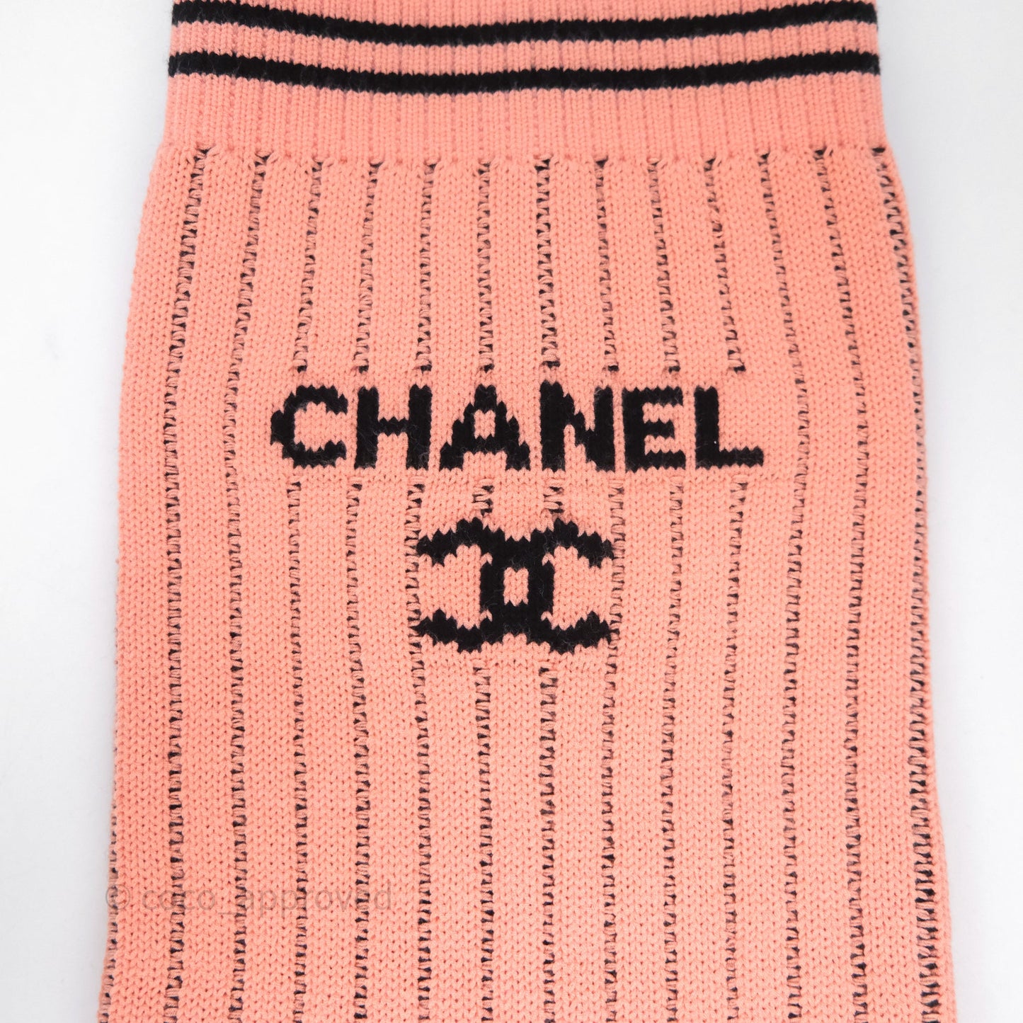 Chanel Branded CC Logo Pink Leg Warmers