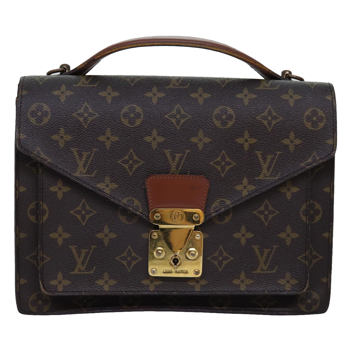LOUIS VUITTON Monogram Monceau 28 Hand Bag 2way M51185 LV 75726