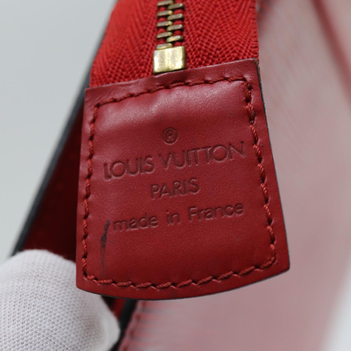 LOUIS VUITTON Epi Trousse Crete Clutch Bag Red M48407 LV 75731