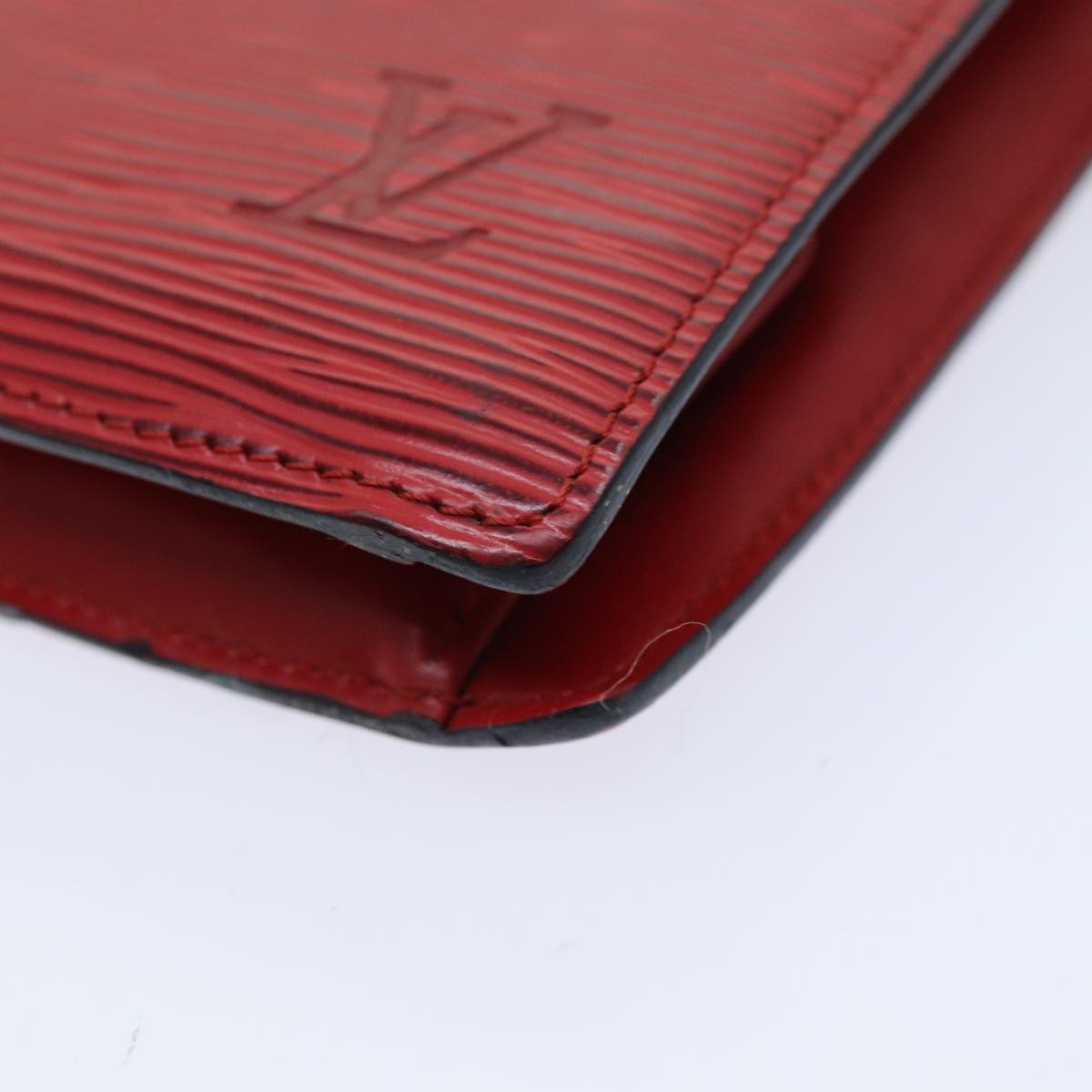 LOUIS VUITTON Epi Trousse Crete Clutch Bag Red M48407 LV 75731