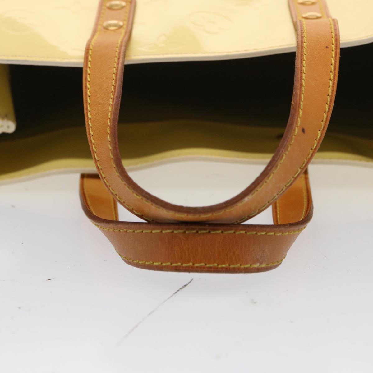 LOUIS VUITTON Monogram Vernis Reade PM Hand Bag Perle M91336 LV 75737