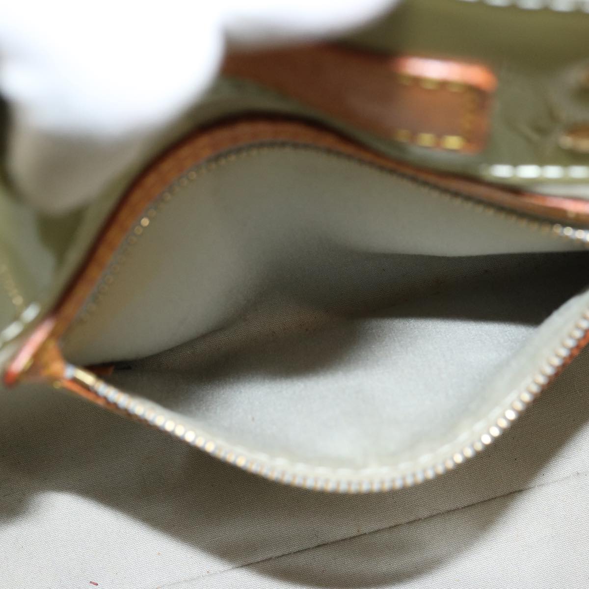 LOUIS VUITTON Monogram Vernis Reade PM Hand Bag Gris M91145 LV 75738