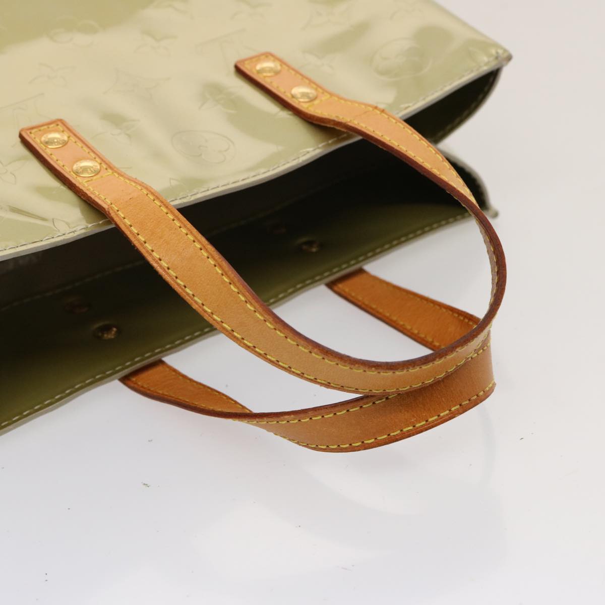 LOUIS VUITTON Monogram Vernis Reade PM Hand Bag Gris M91145 LV 75738