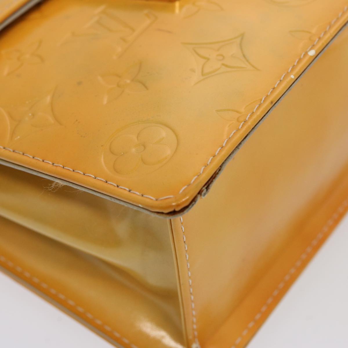 LOUIS VUITTON Monogram Vernis Spring Street Hand Bag Gris M91029 LV 75739