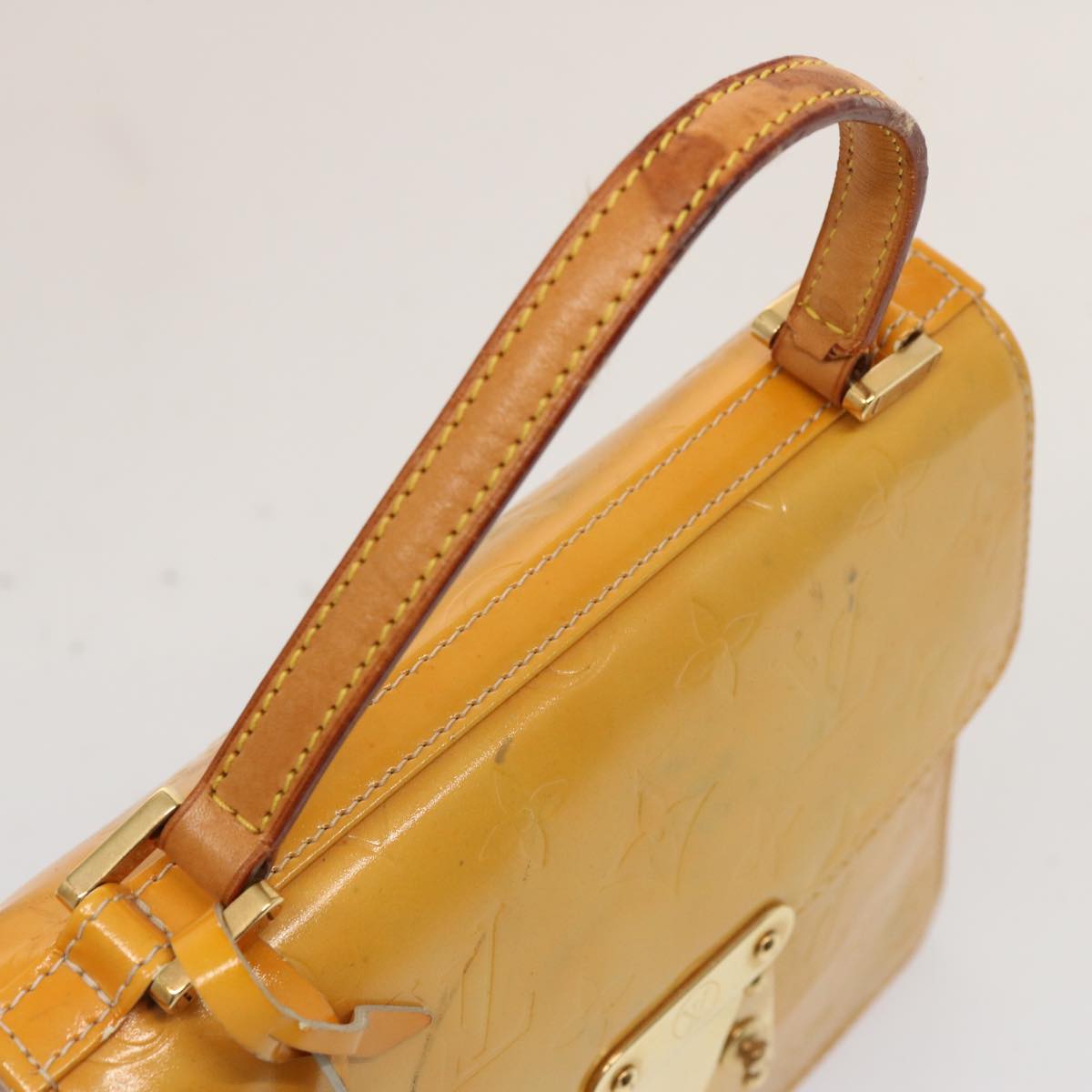 LOUIS VUITTON Monogram Vernis Spring Street Hand Bag Gris M91029 LV 75739