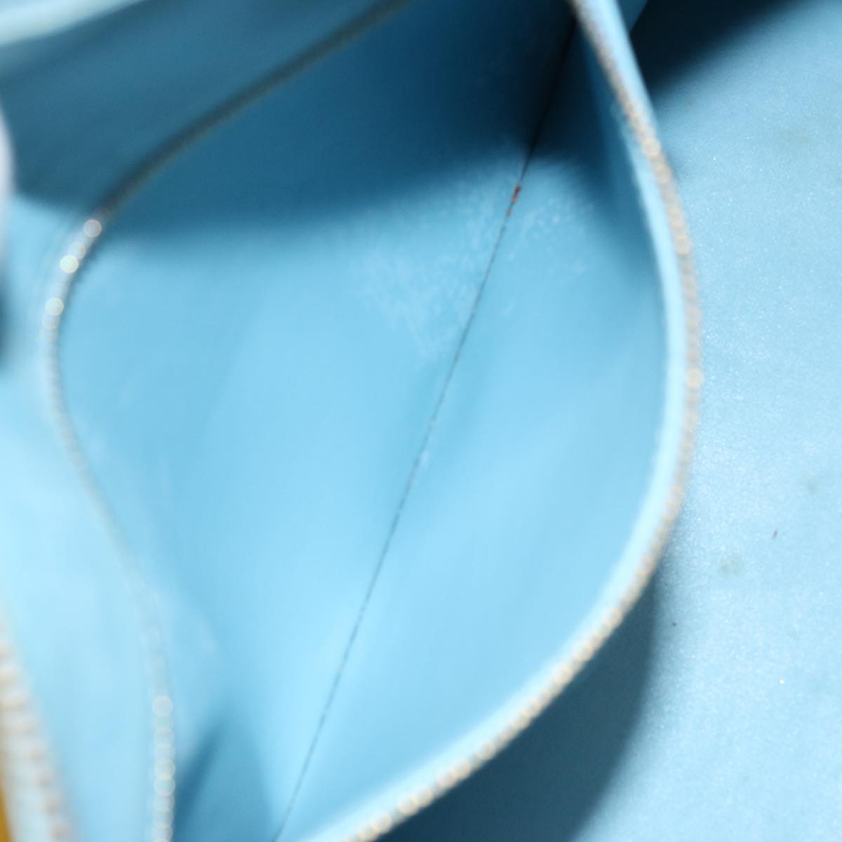 LOUIS VUITTON Monogram Vernis Houston Hand Bag Baby Blue M91005 LV 75758